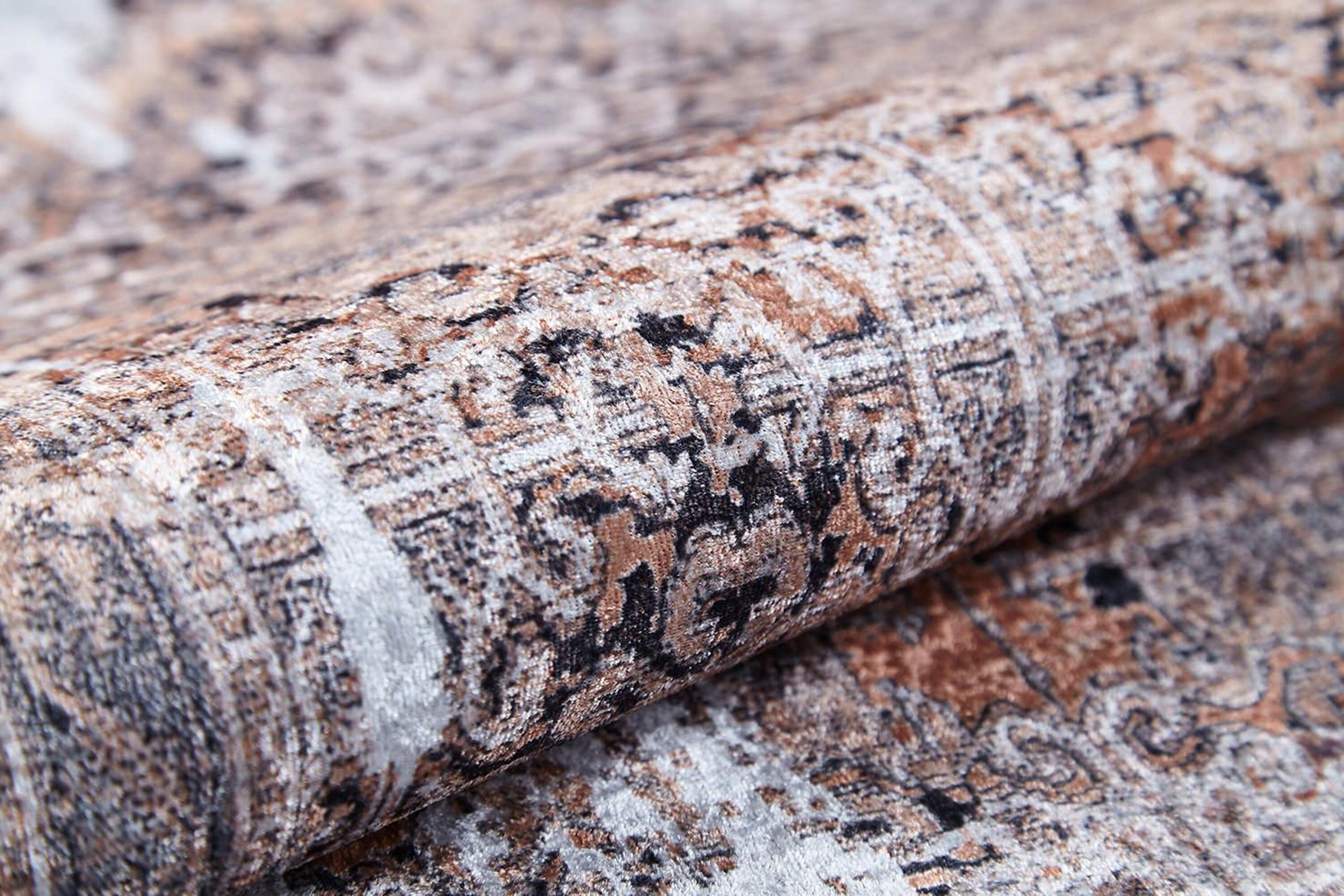 Elia Distressed Turkish Neutral Beige & Blush Rug