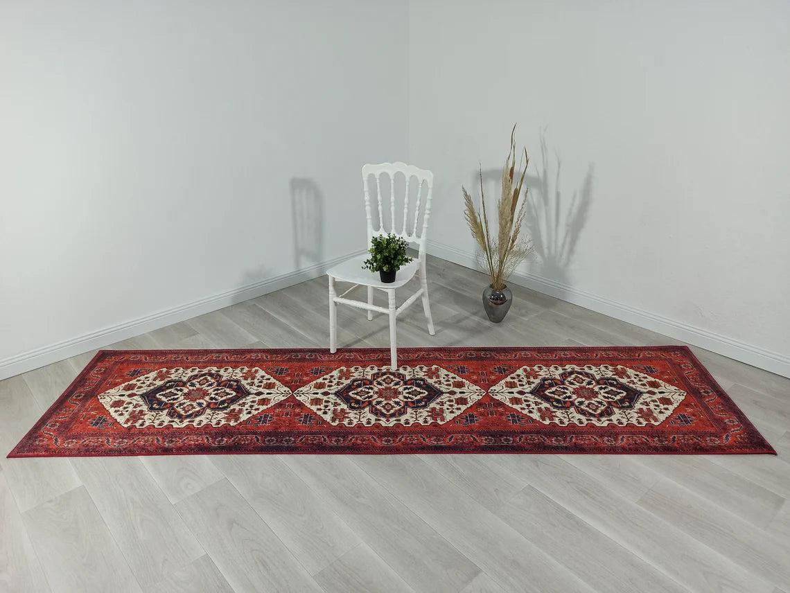 Eyma Rug Vintage Red Bokhara Rug