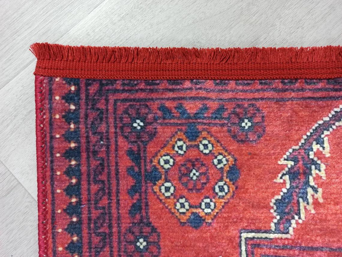 Eyma Rug Vintage Red Bokhara Rug