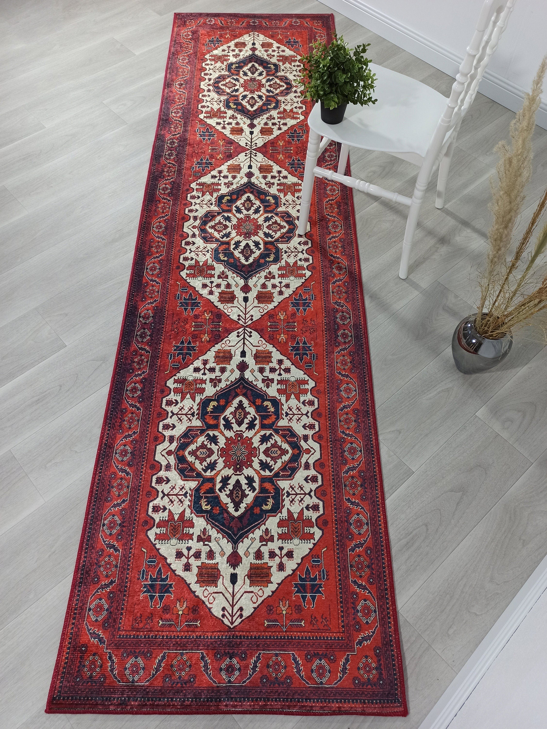 Eyma Rug Vintage Red Bokhara Rug