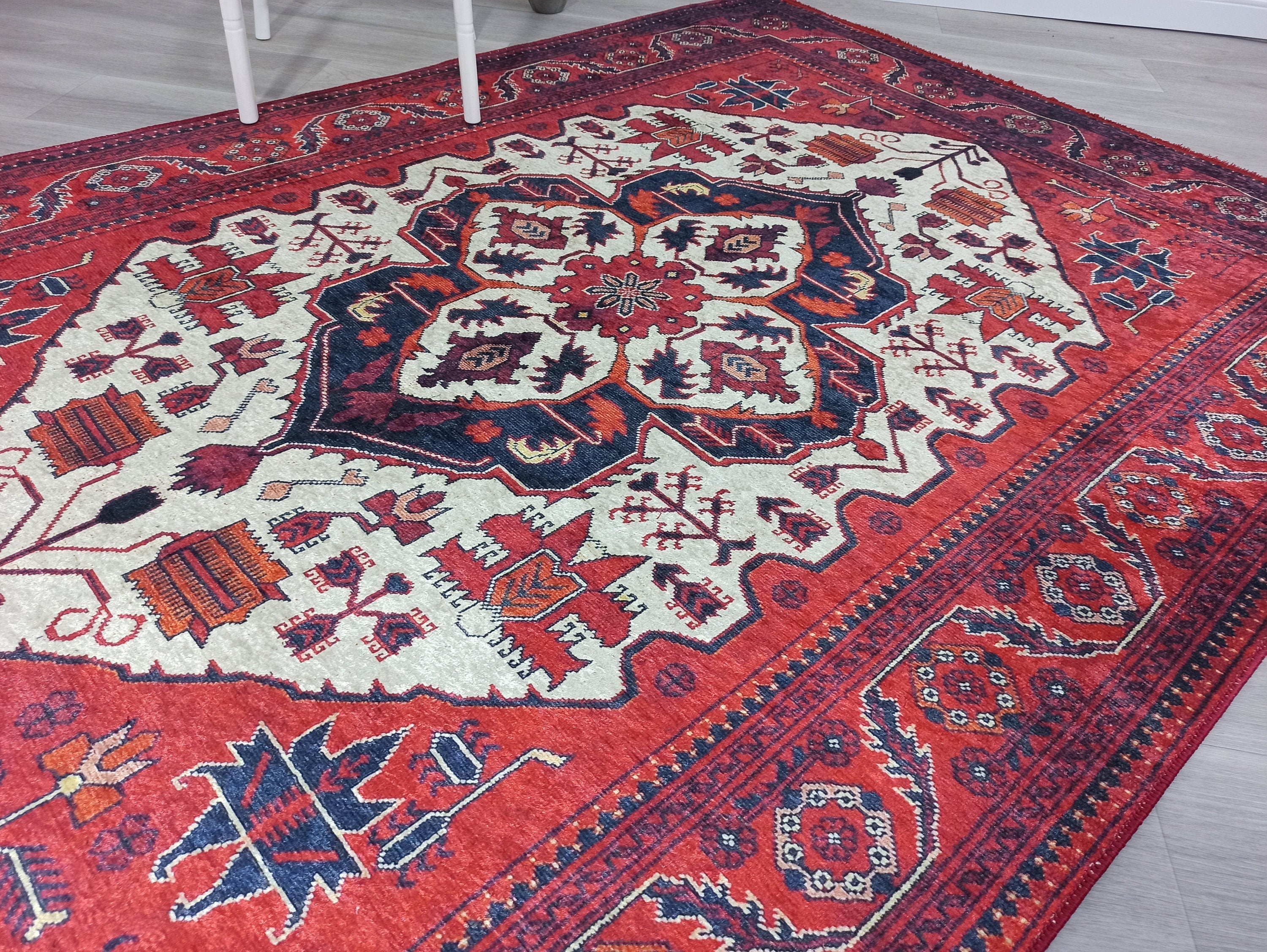 Eyma Rug Vintage Red Bokhara Rug