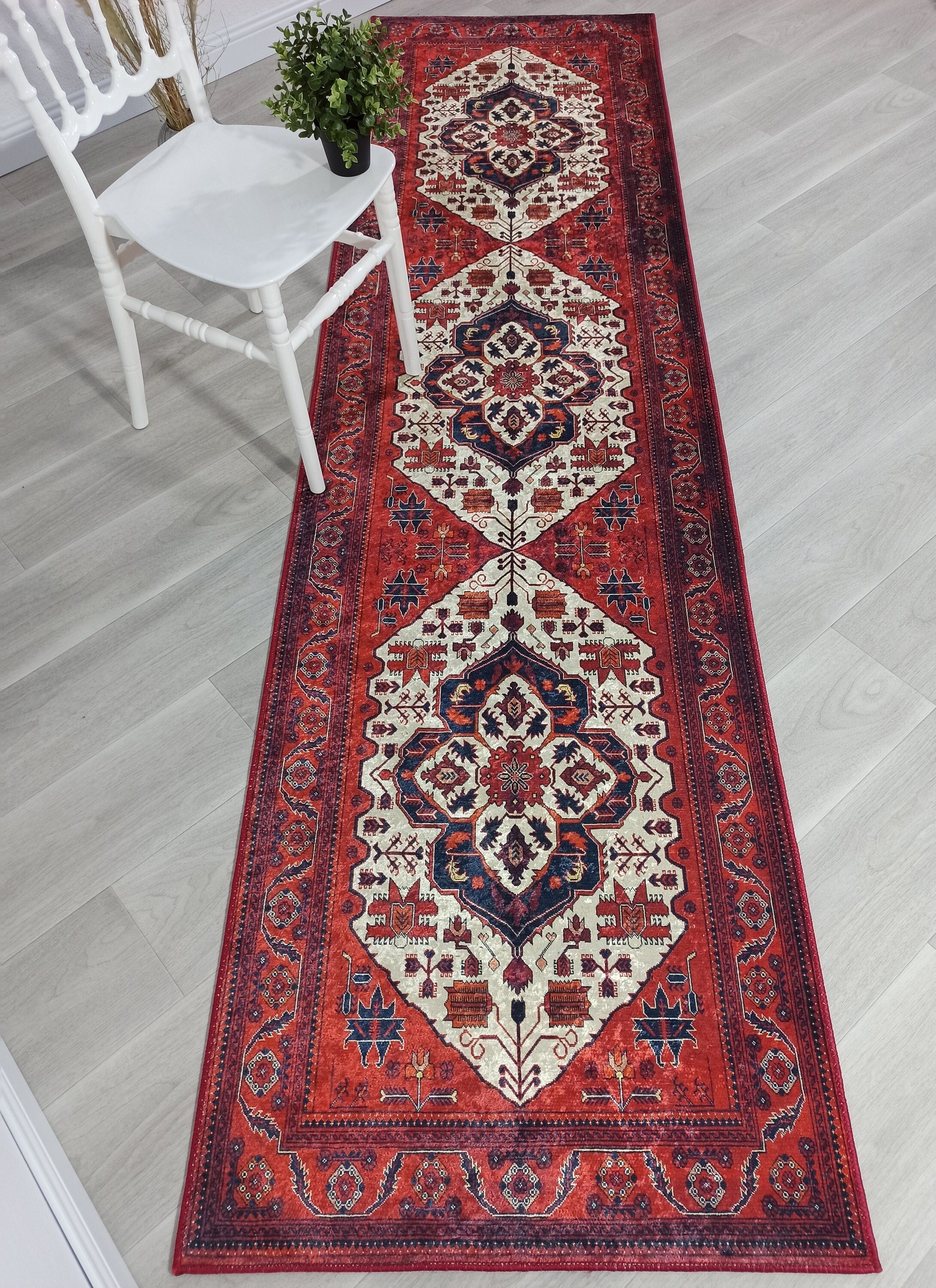 Eyma Rug Vintage Red Bokhara Rug