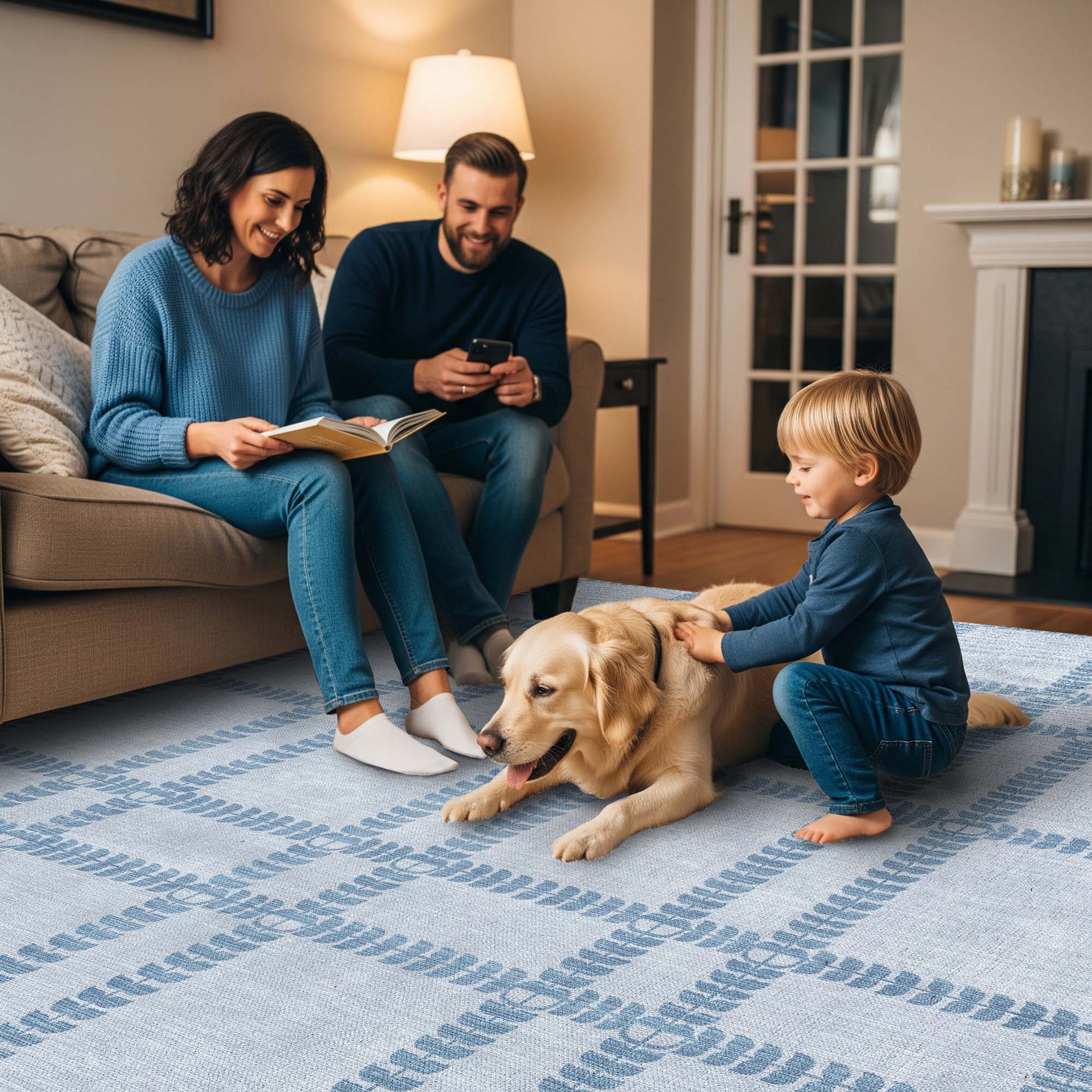 Amani Gray Blue Oushak Rug