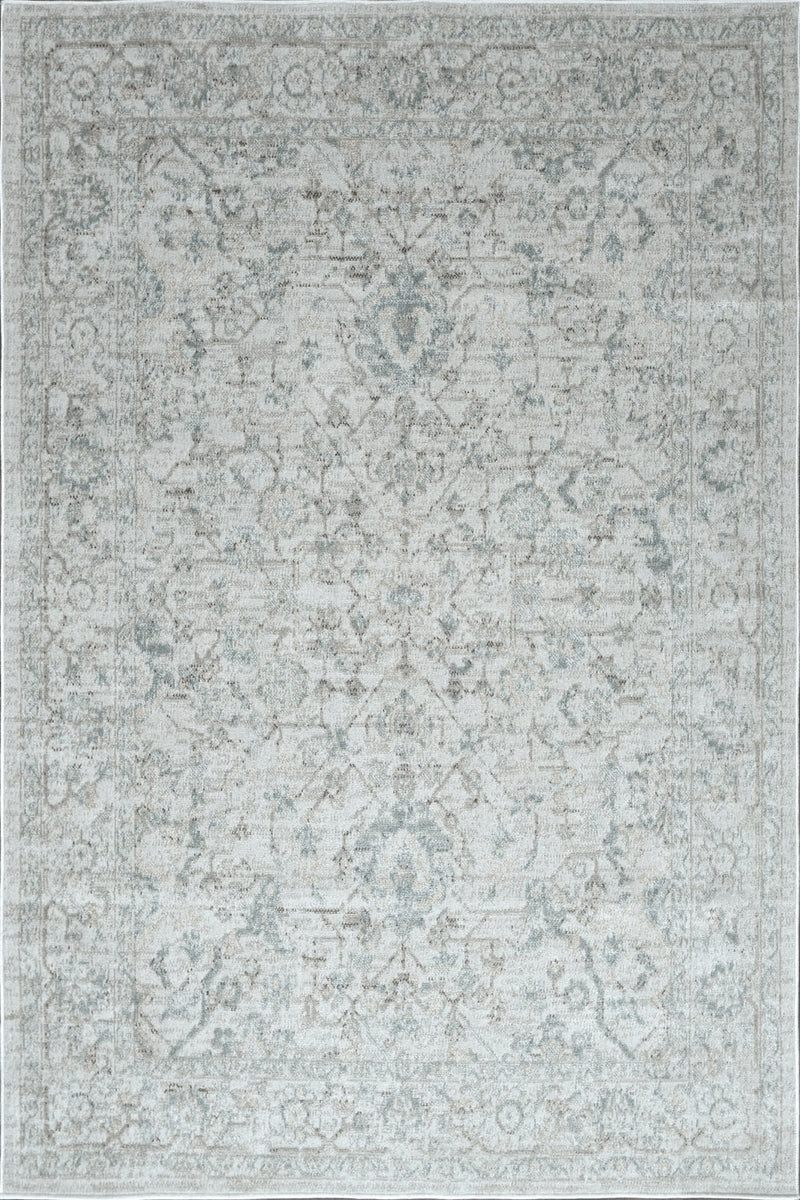 Celeste Faded Botanical Distressed Cream And Light Grey Area Rug