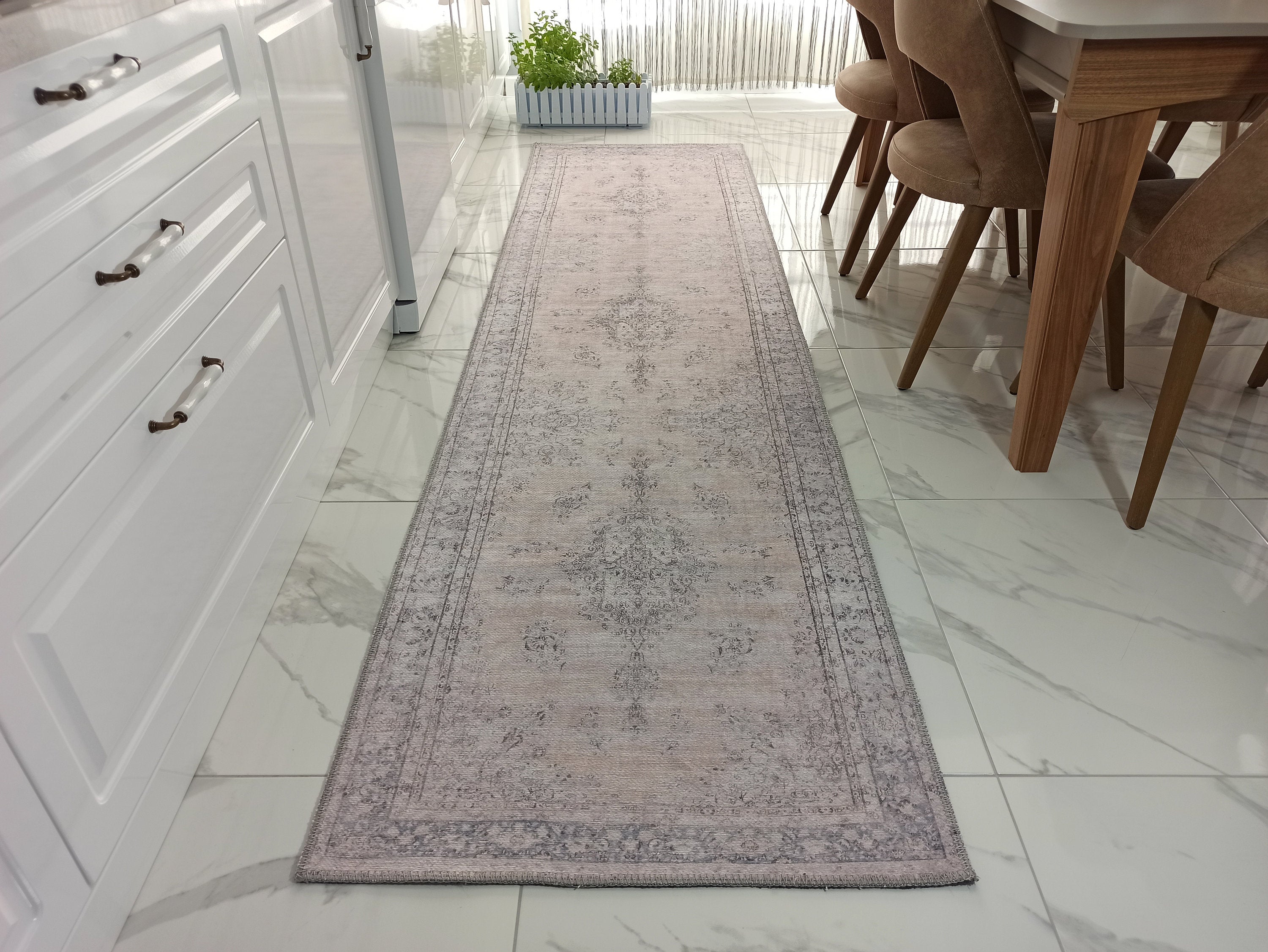 Fara Rug Turkish Neutral Faded Ivory Rug