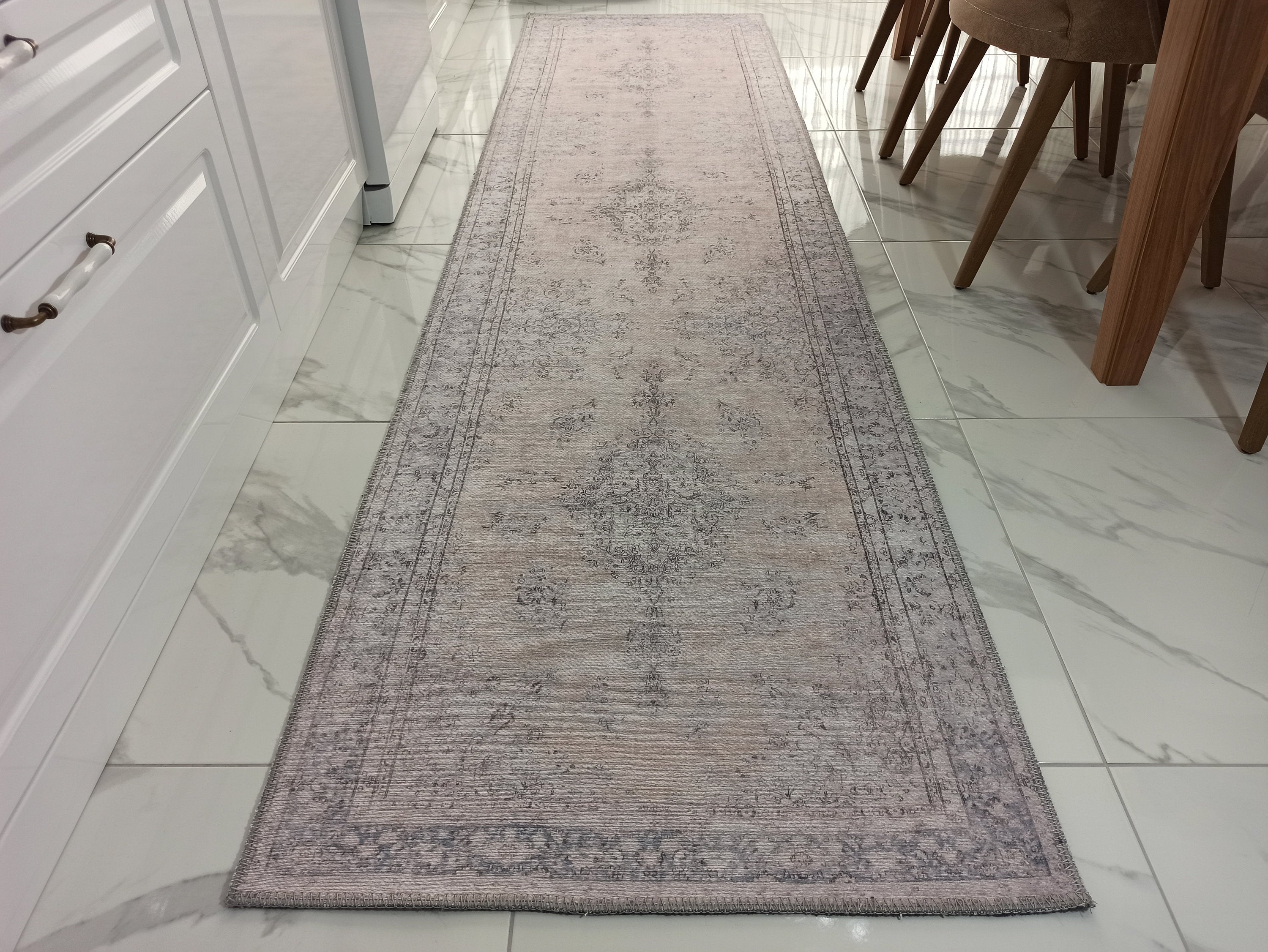 Fara Rug Turkish Neutral Faded Ivory Rug