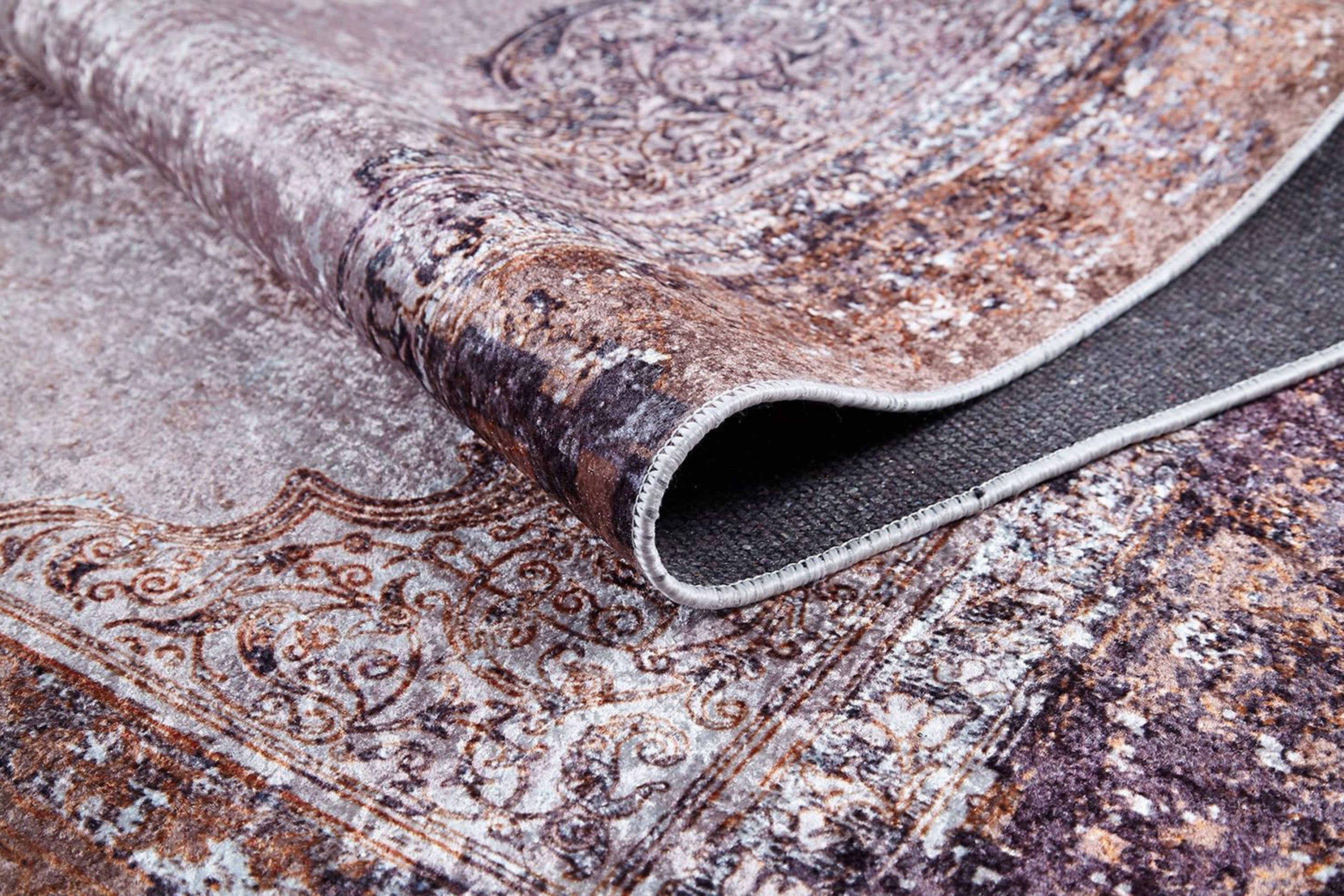 Fayla Turkish Light Muted Pink Ivory Beige Rug