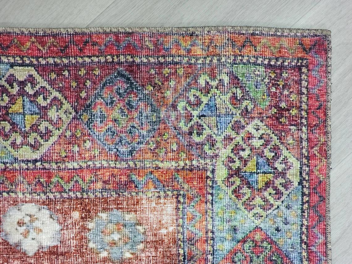 Fedra Turkish Beige Blue Red Rug