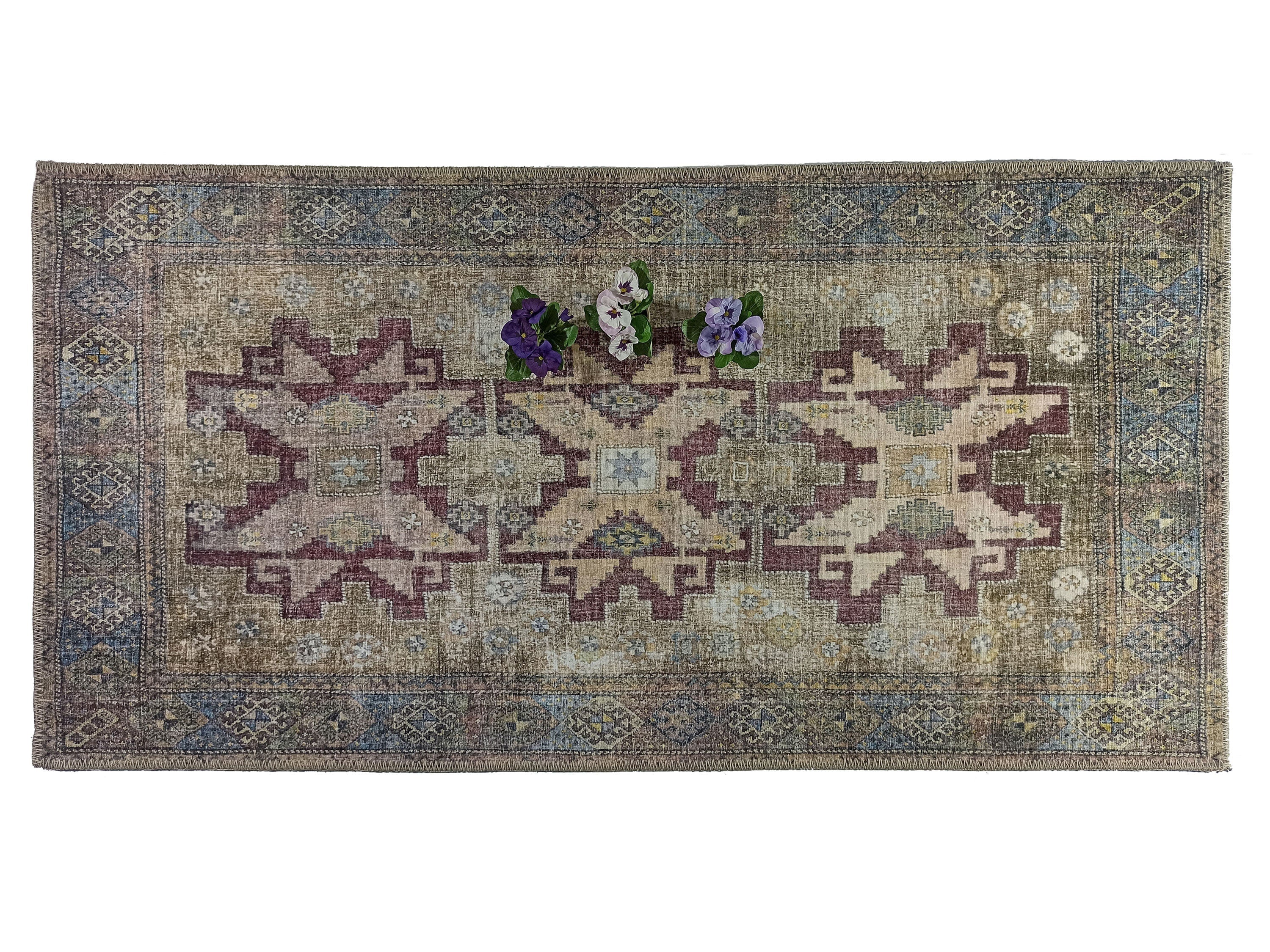 Fedra Turkish Beige Yellow Red Rug