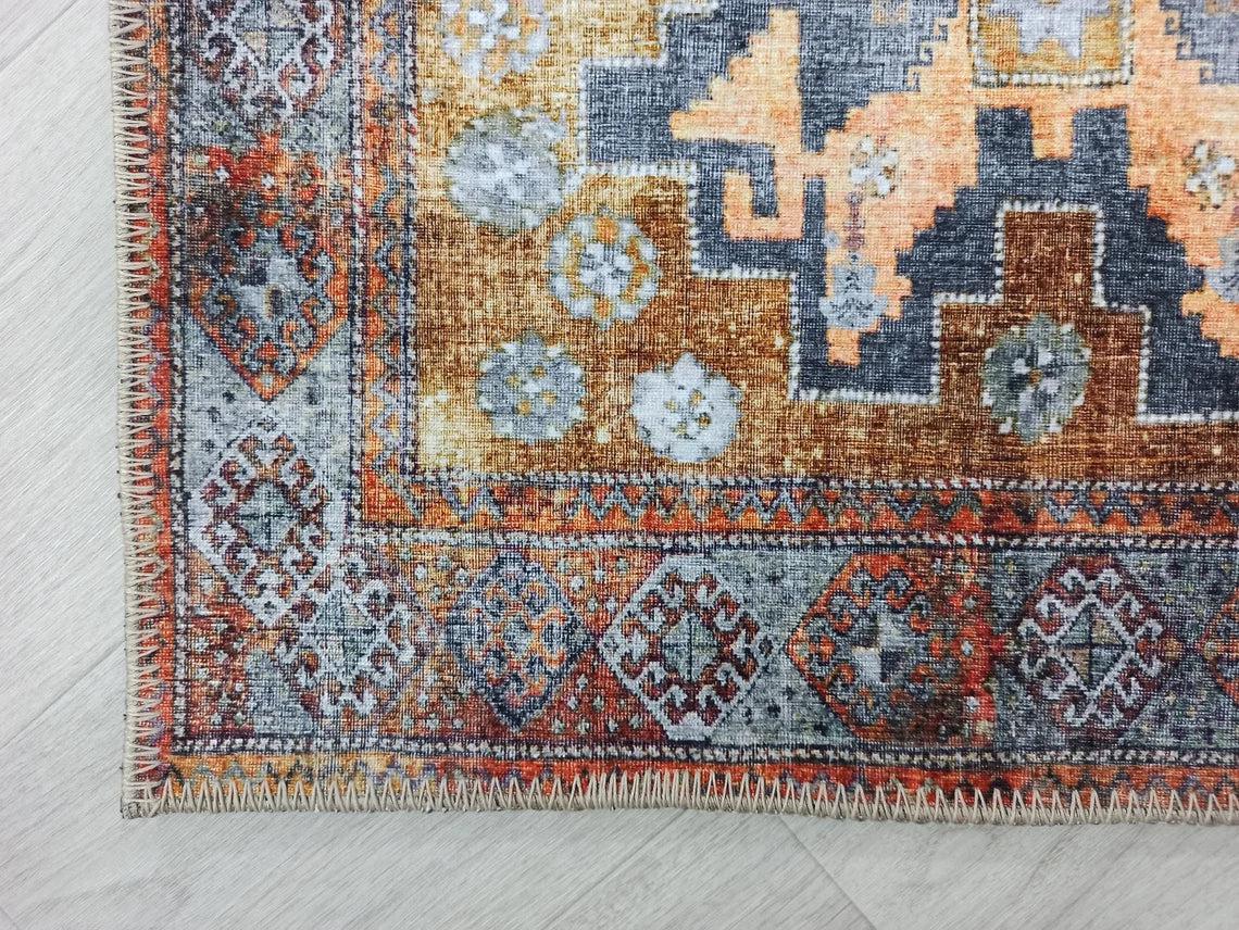 Fedra Turkish Yellow Gold Vintage Rug