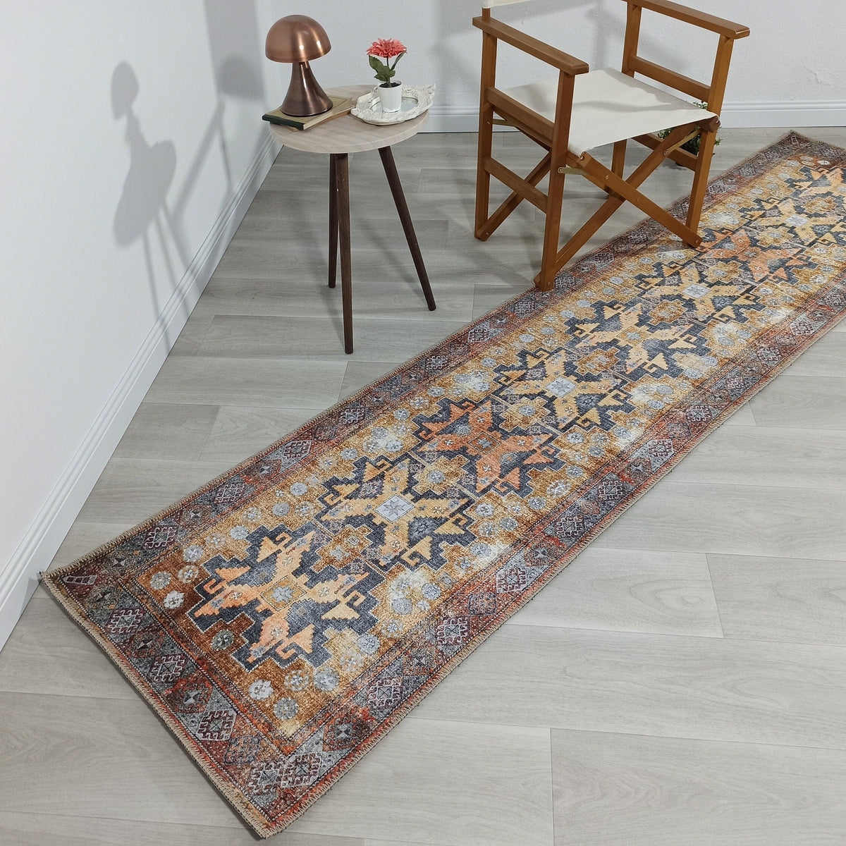 Fedra Turkish Yellow Gold Vintage Rug – fame