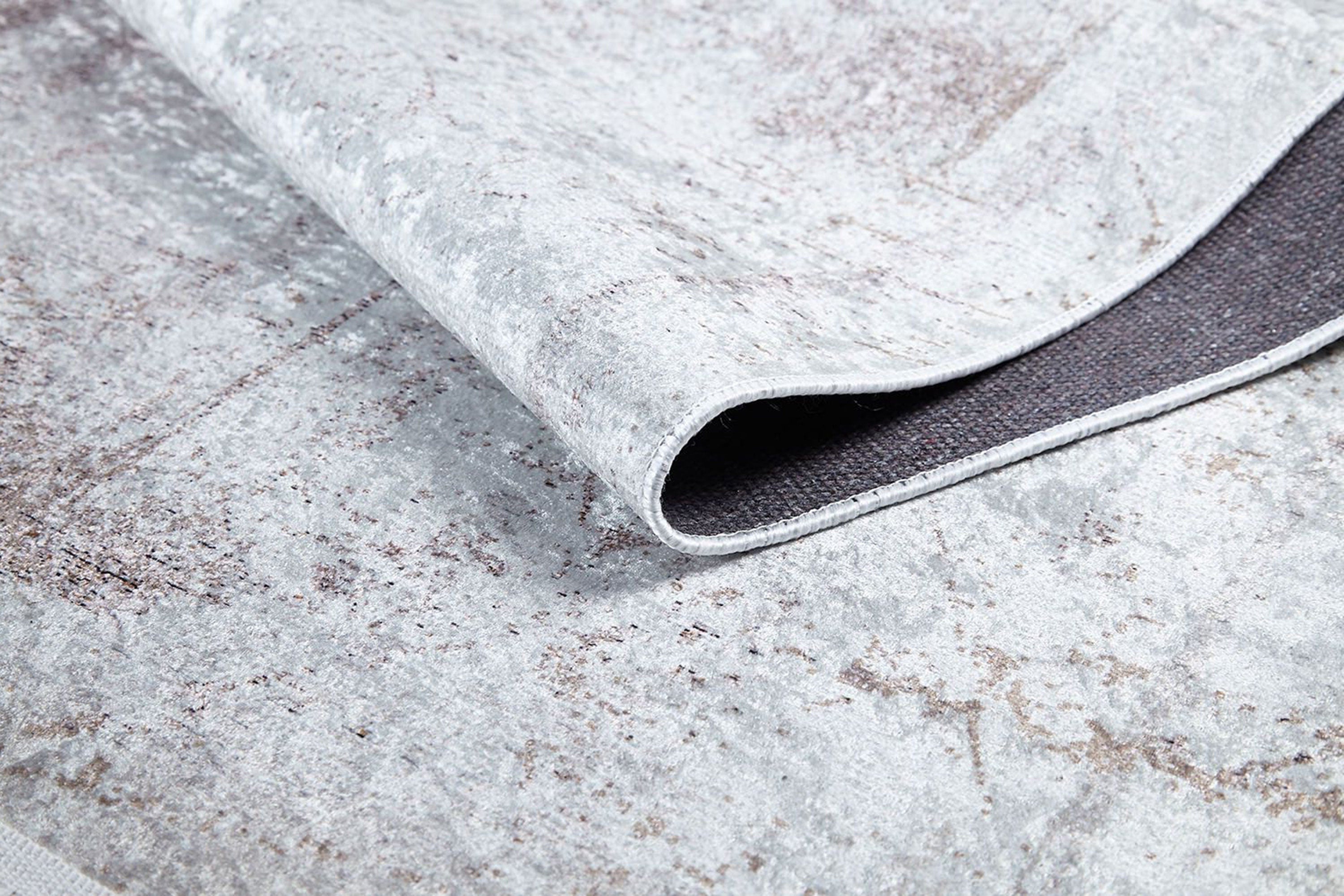 Fona Distressed Turkish Neutral Beige Muted Brown Rug