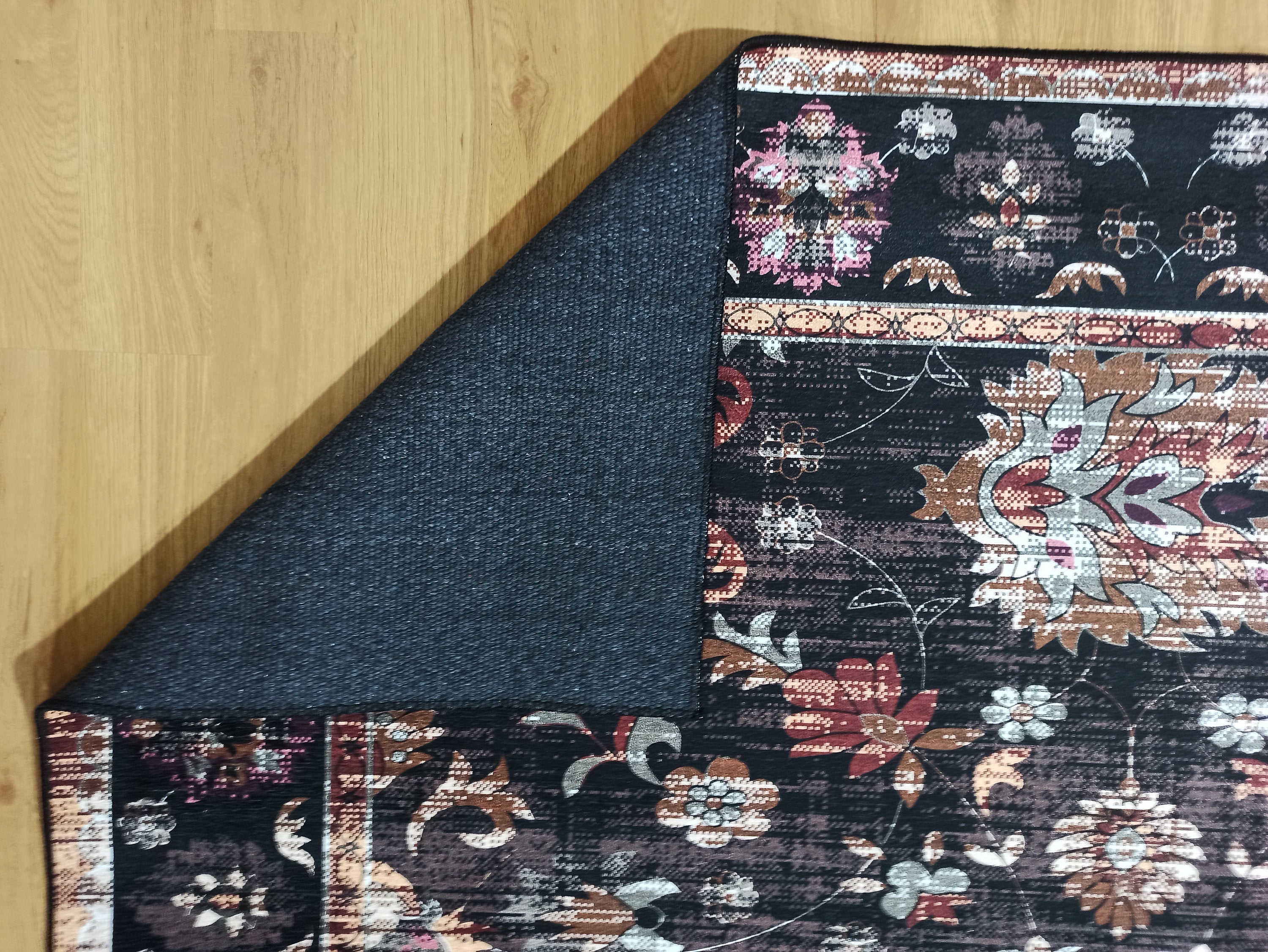 Glorya Rug Persian Faded Black Brown Rug