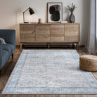 Gray Boho Oushak Washable Rug