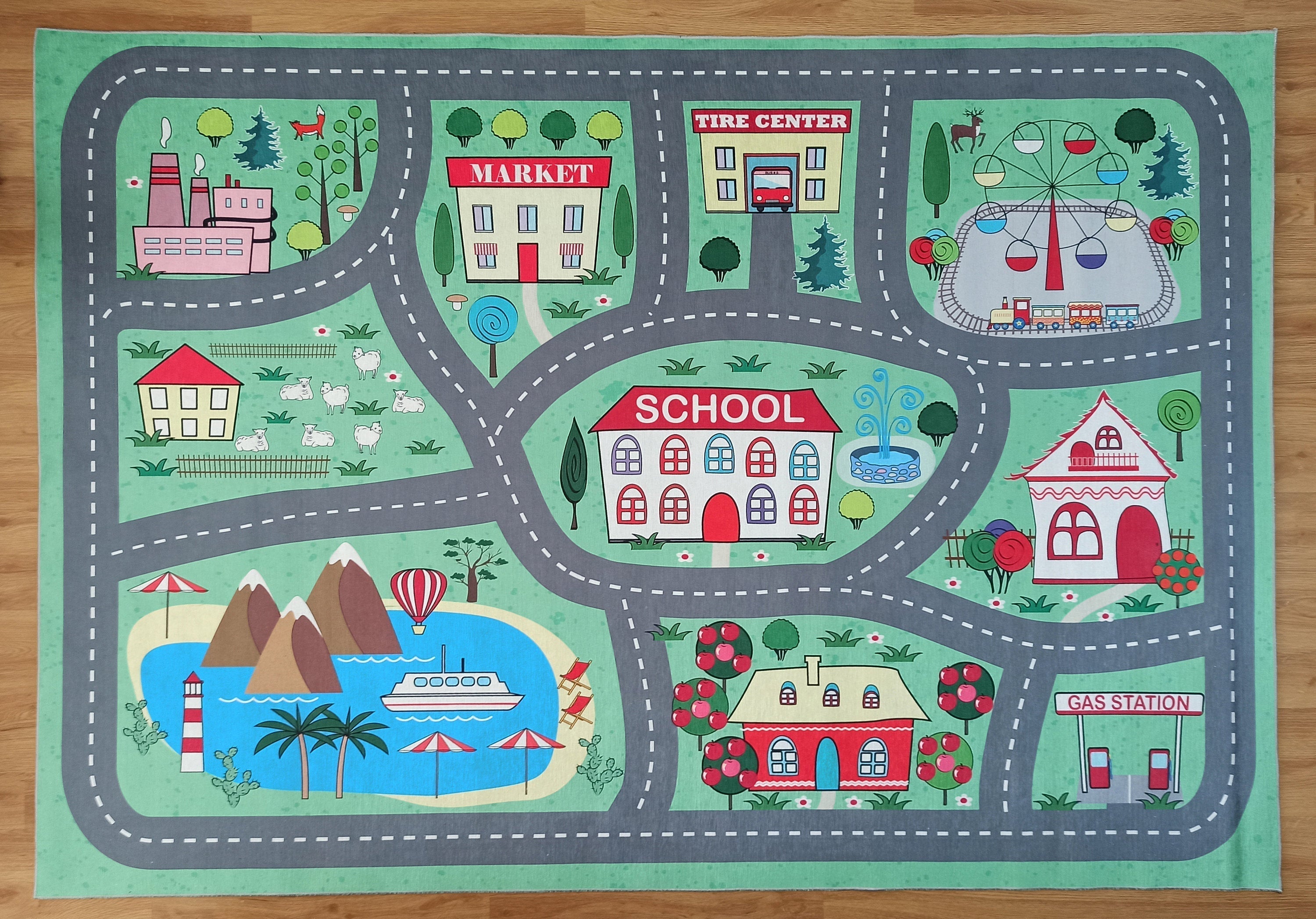 Green Road Rug Play Mat