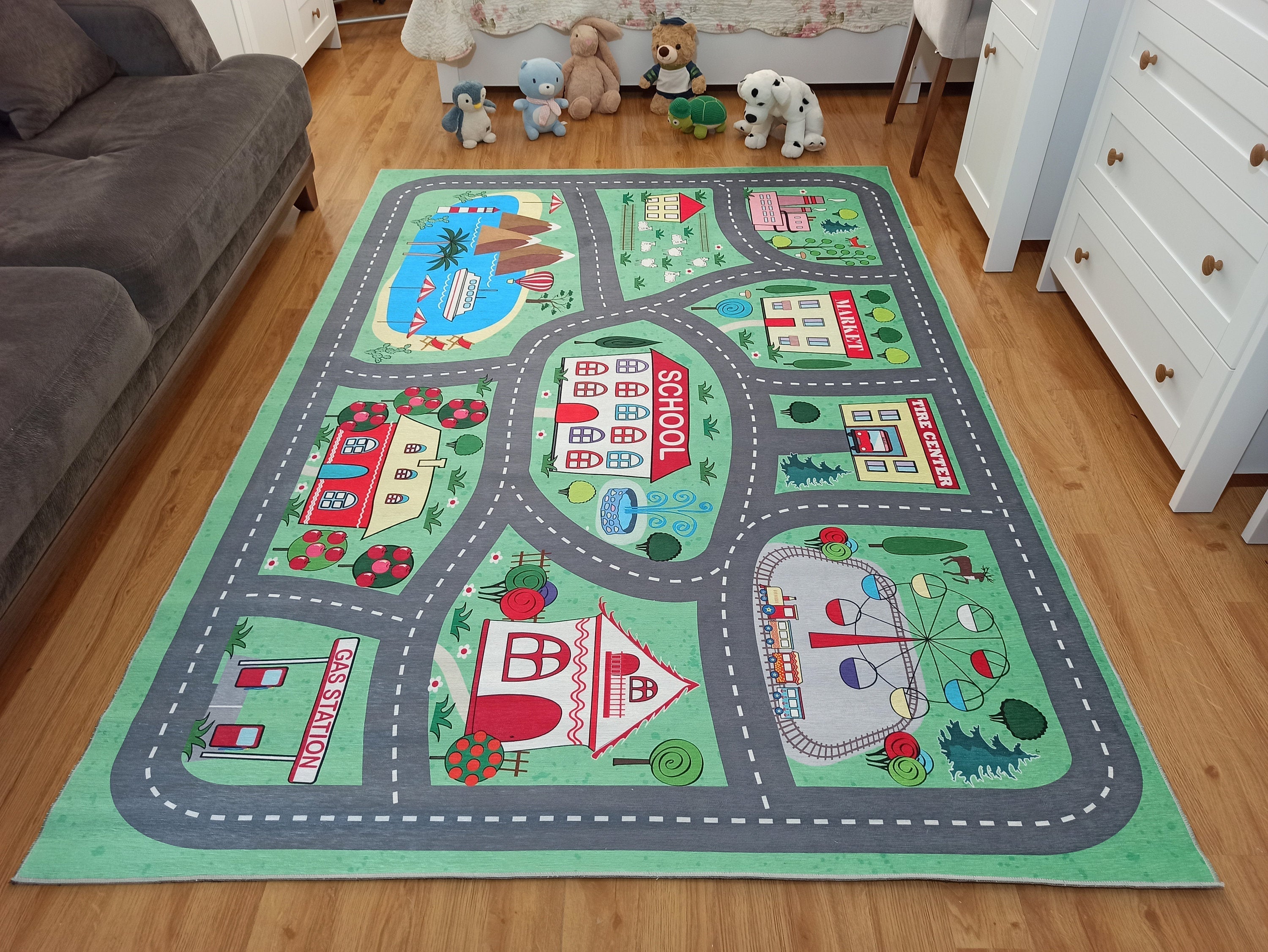 Green Road Rug Play Mat