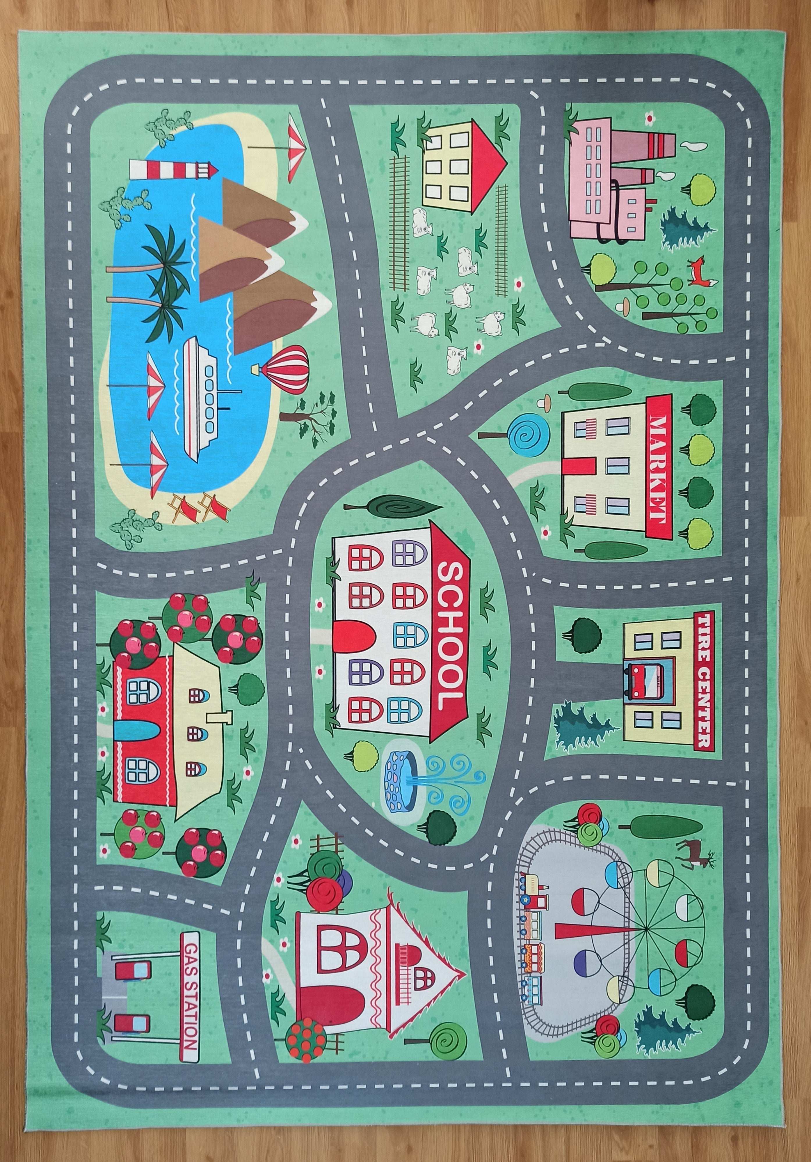 Green Road Rug Play Mat