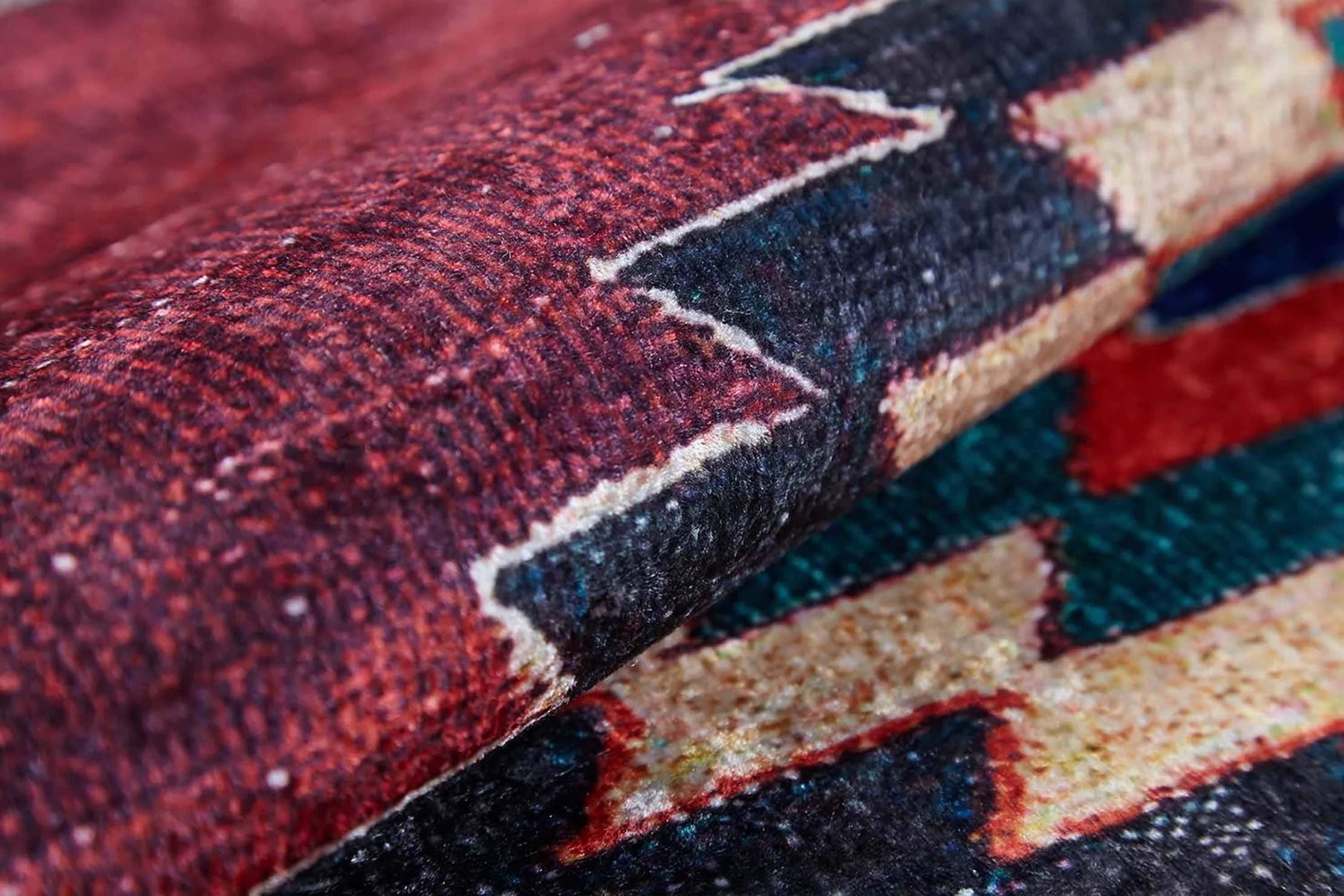 Gulca Turkish Dark Red Kilim Rug