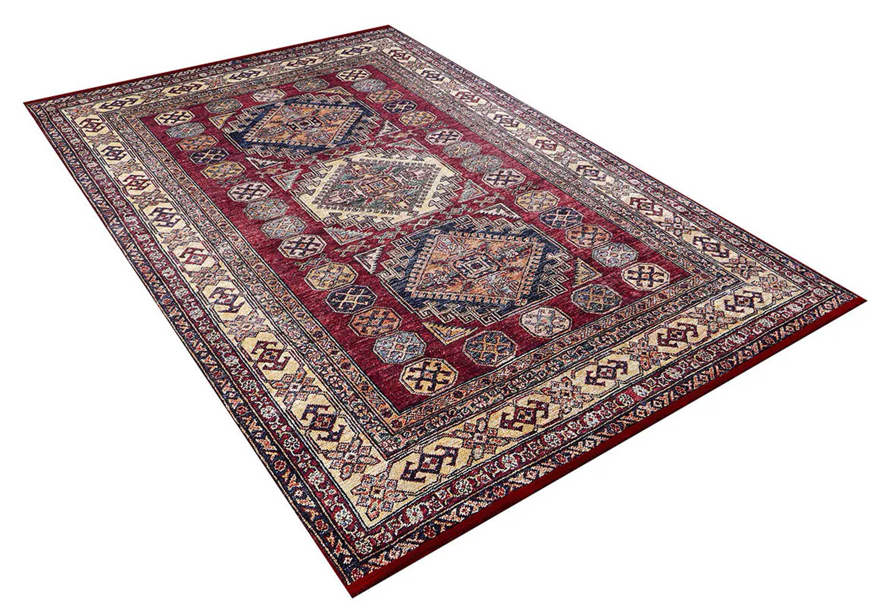 Hamra Burgundy Turkish Claret Red Rug