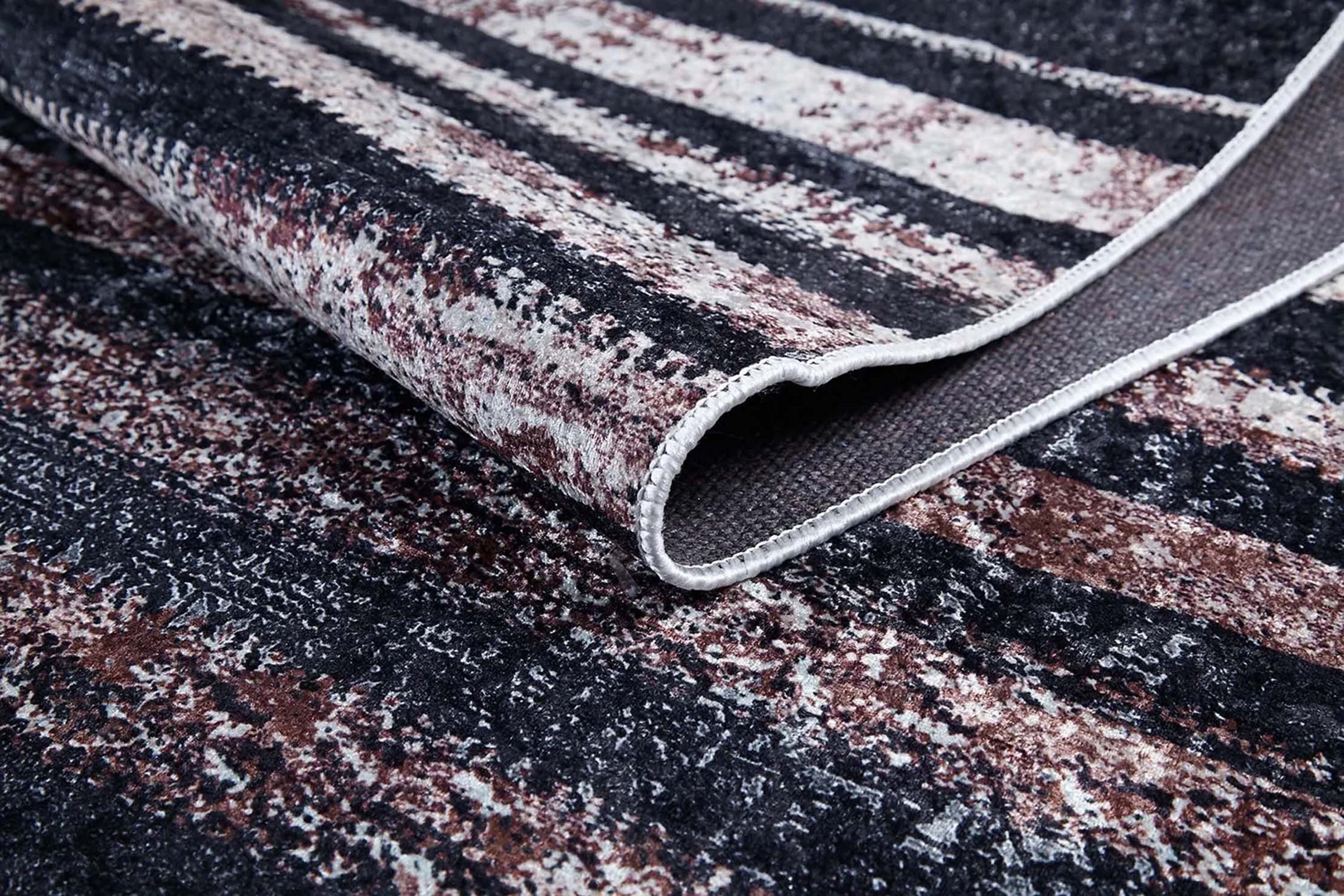 Hanan Turkish Distressed Faded Black Rug