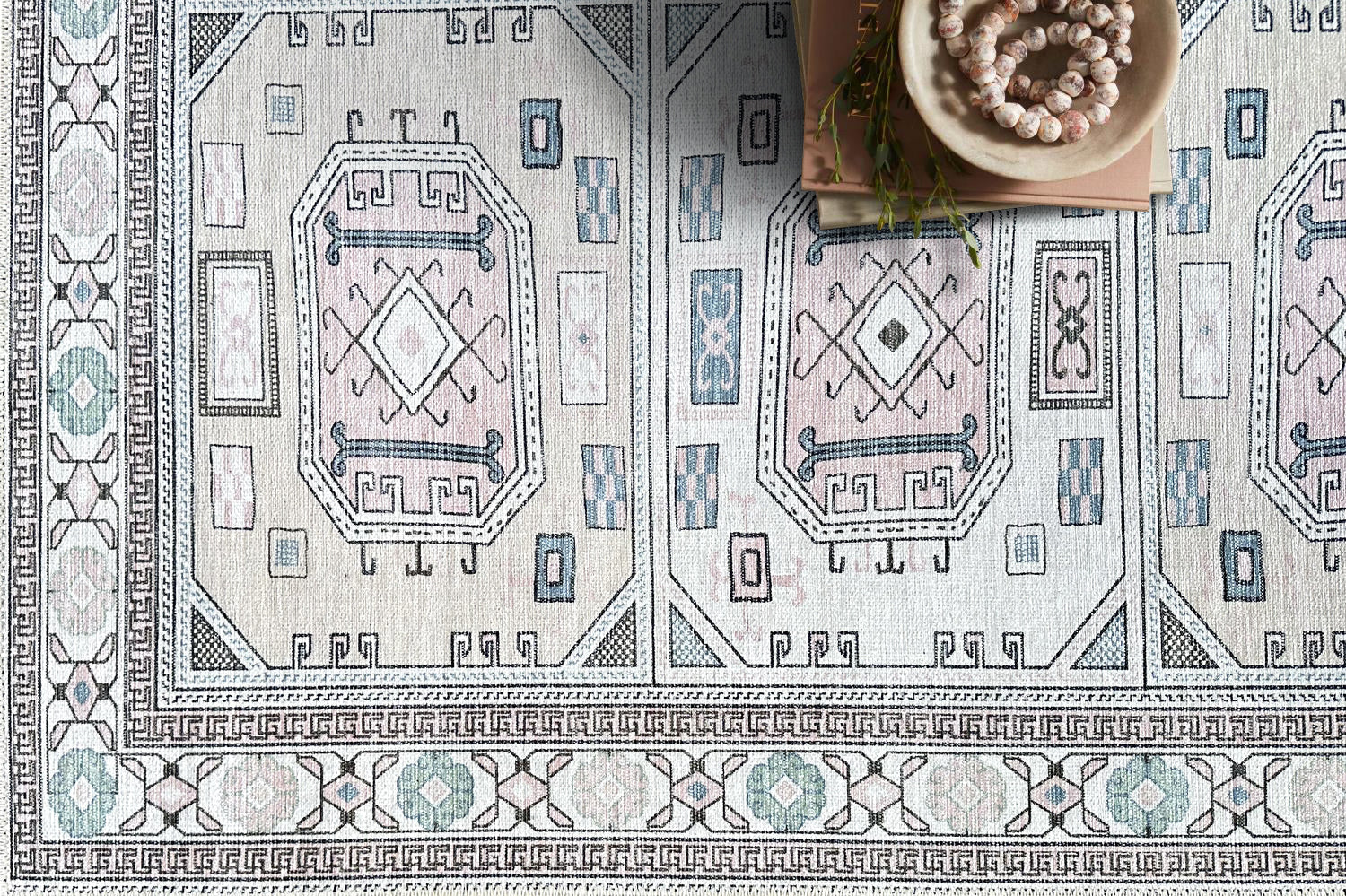 Hazel Brown Cream Modern Turkish Rug