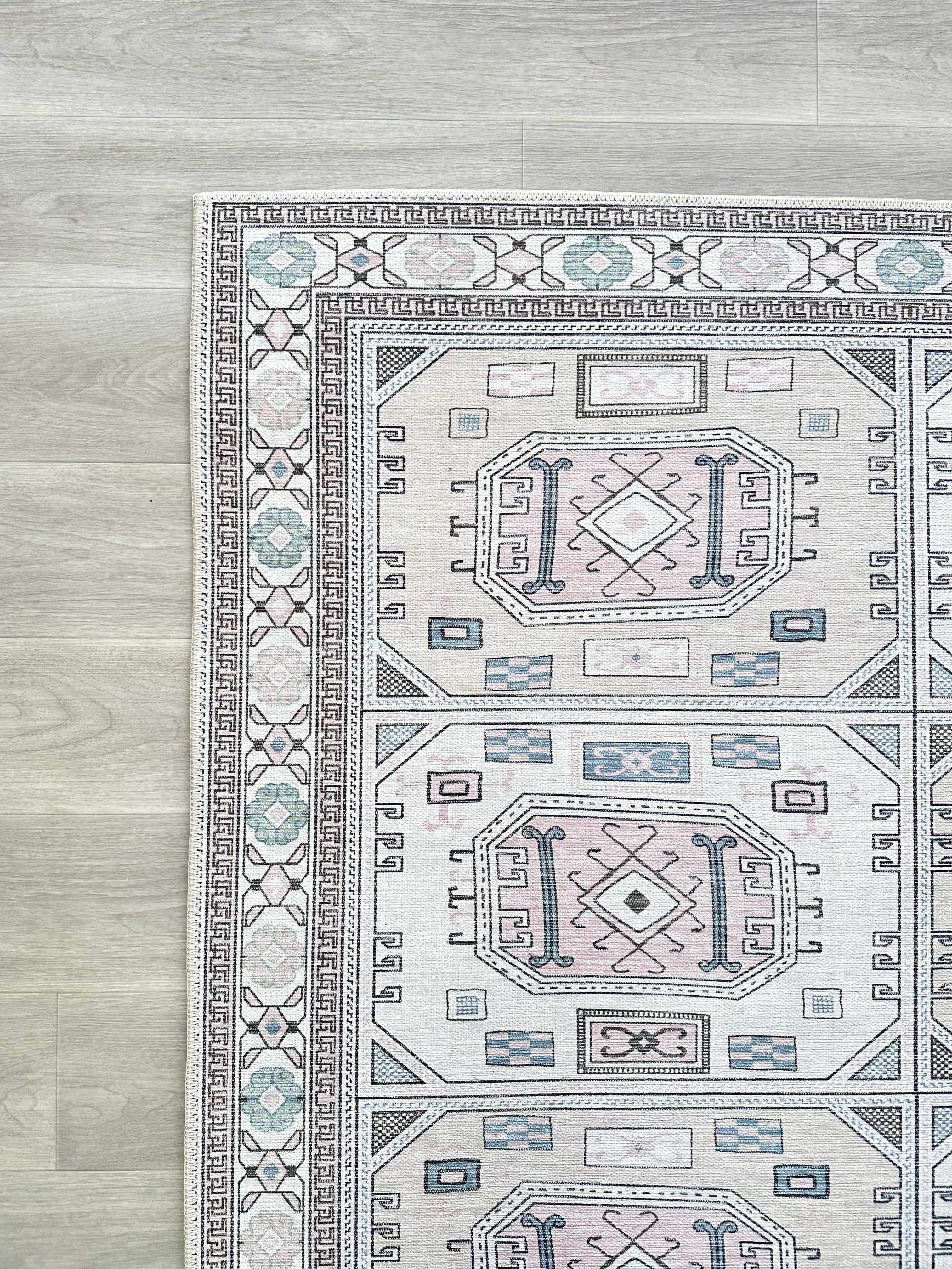 Hazel Brown Cream Modern Turkish Rug