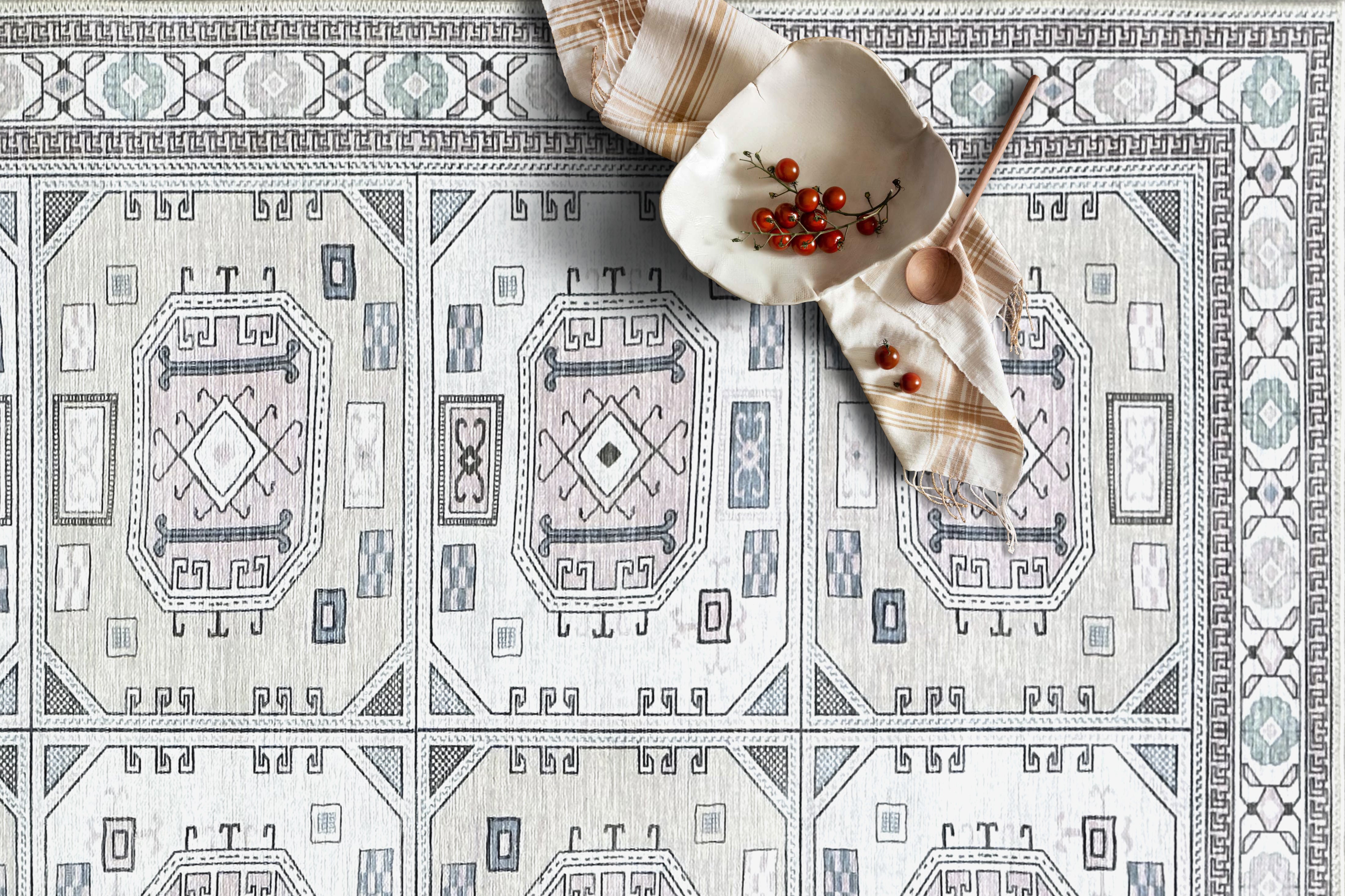 Hazel Brown Cream Modern Turkish Rug