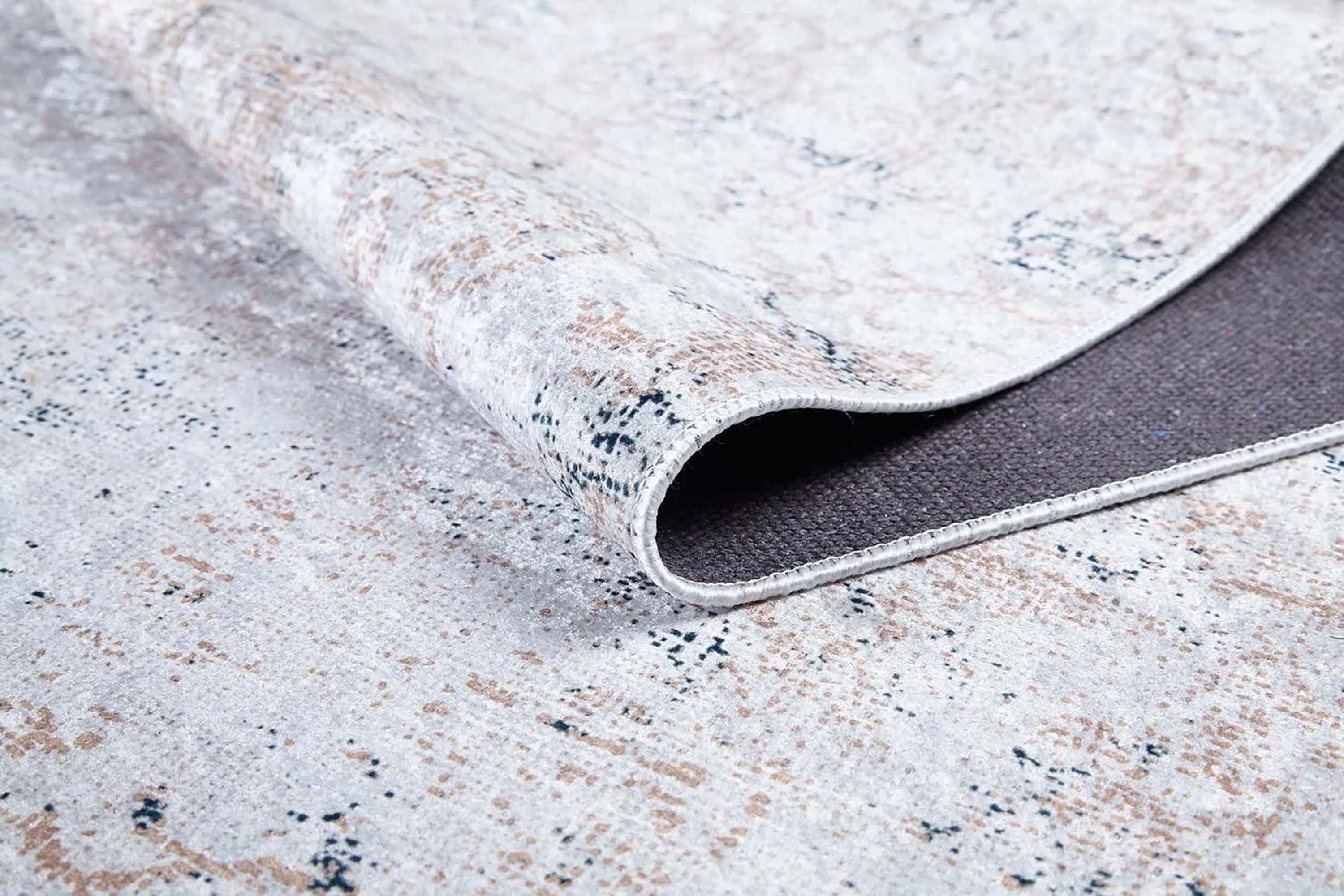 Hilay Turkish Modern Faded Beige Rug