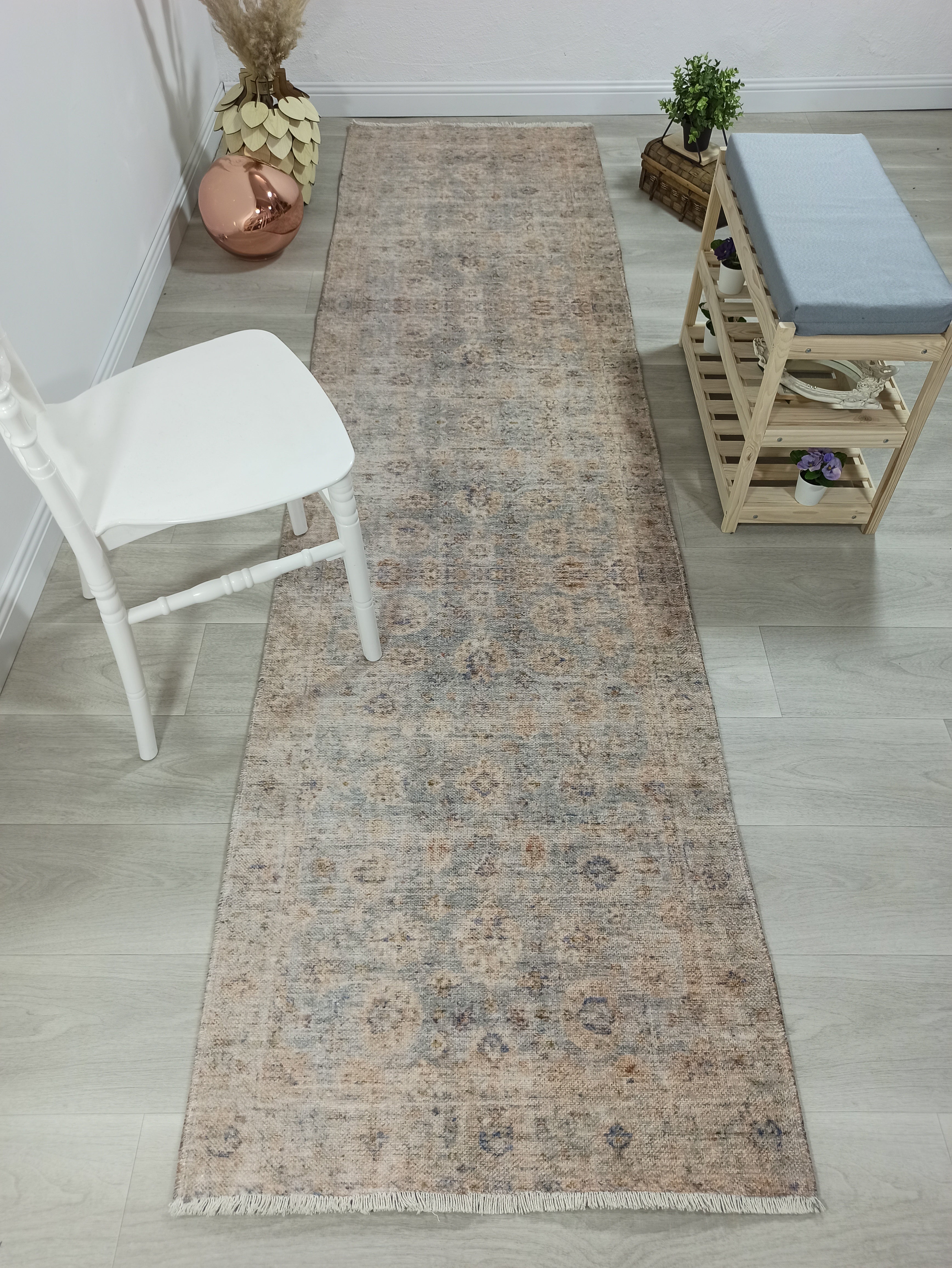 Lubna Turkish Vintage Style Beige-Blush Rug