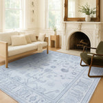 Inas Neutral Gray White Oushak Rug