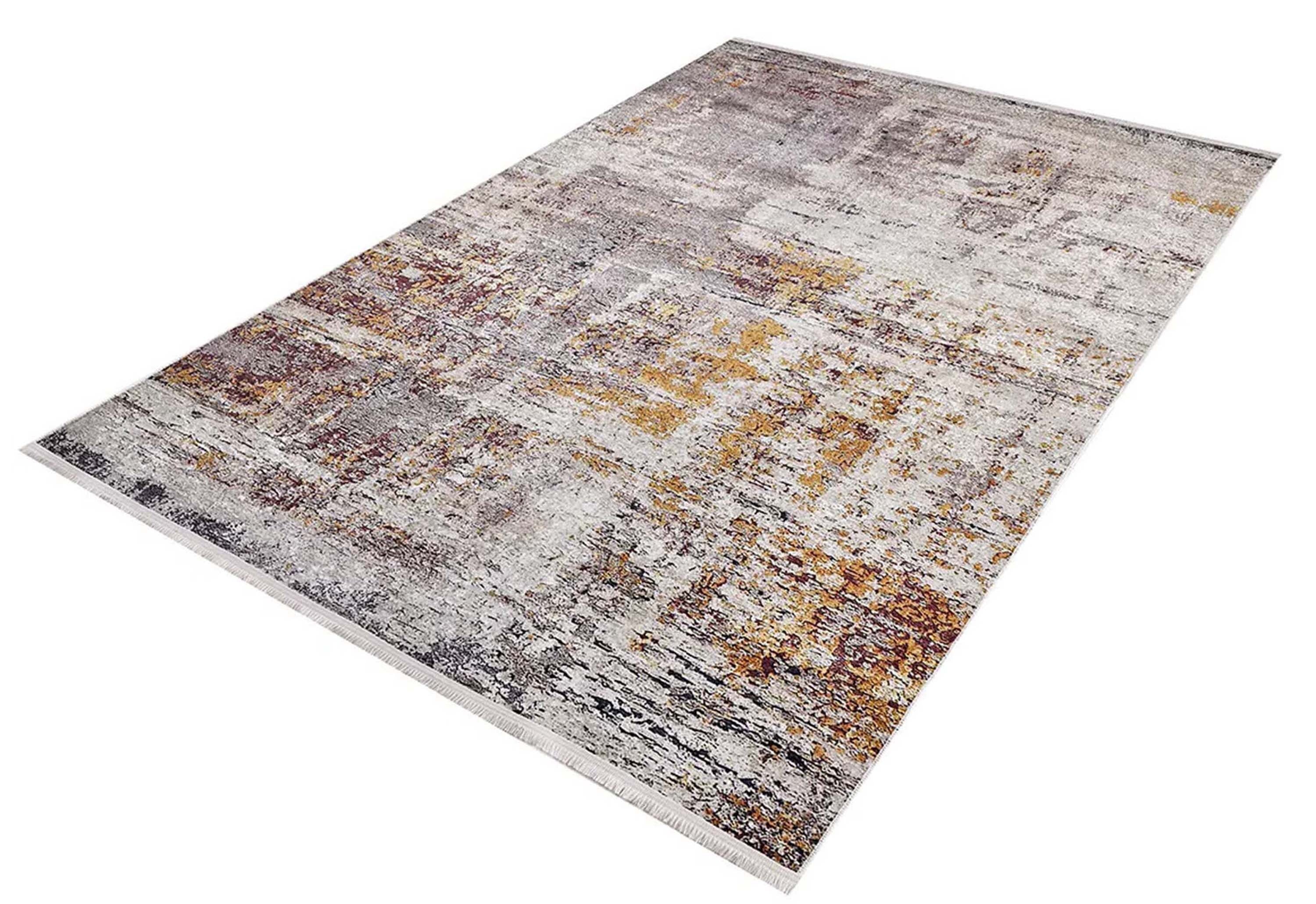 Iva Abstract Ivory Beige Gold Brown Rug