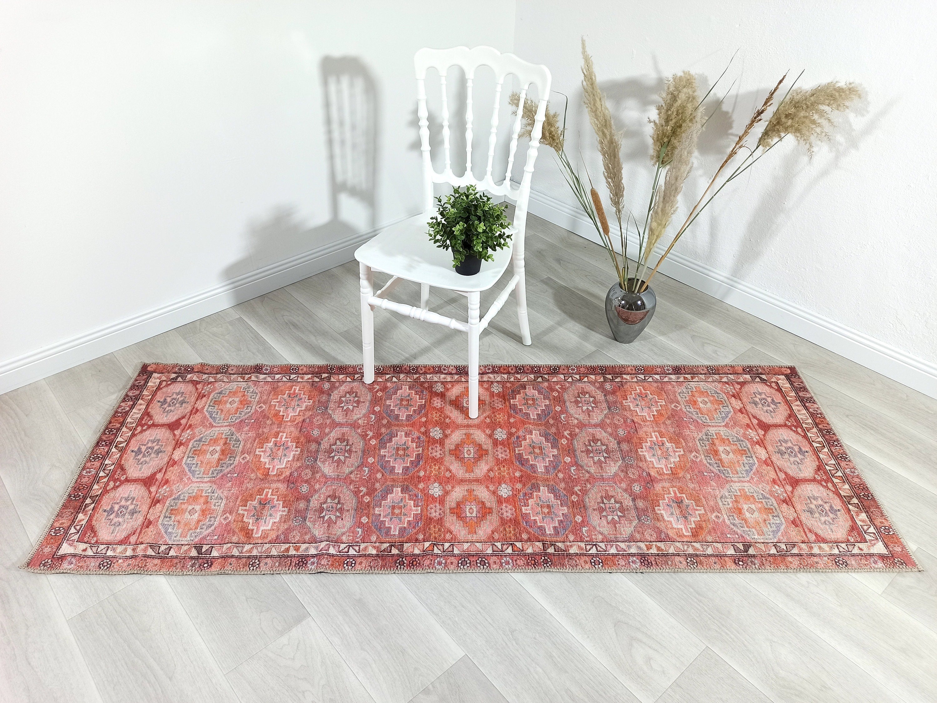 Osa Rug Turkish Coral Red Pink Rug