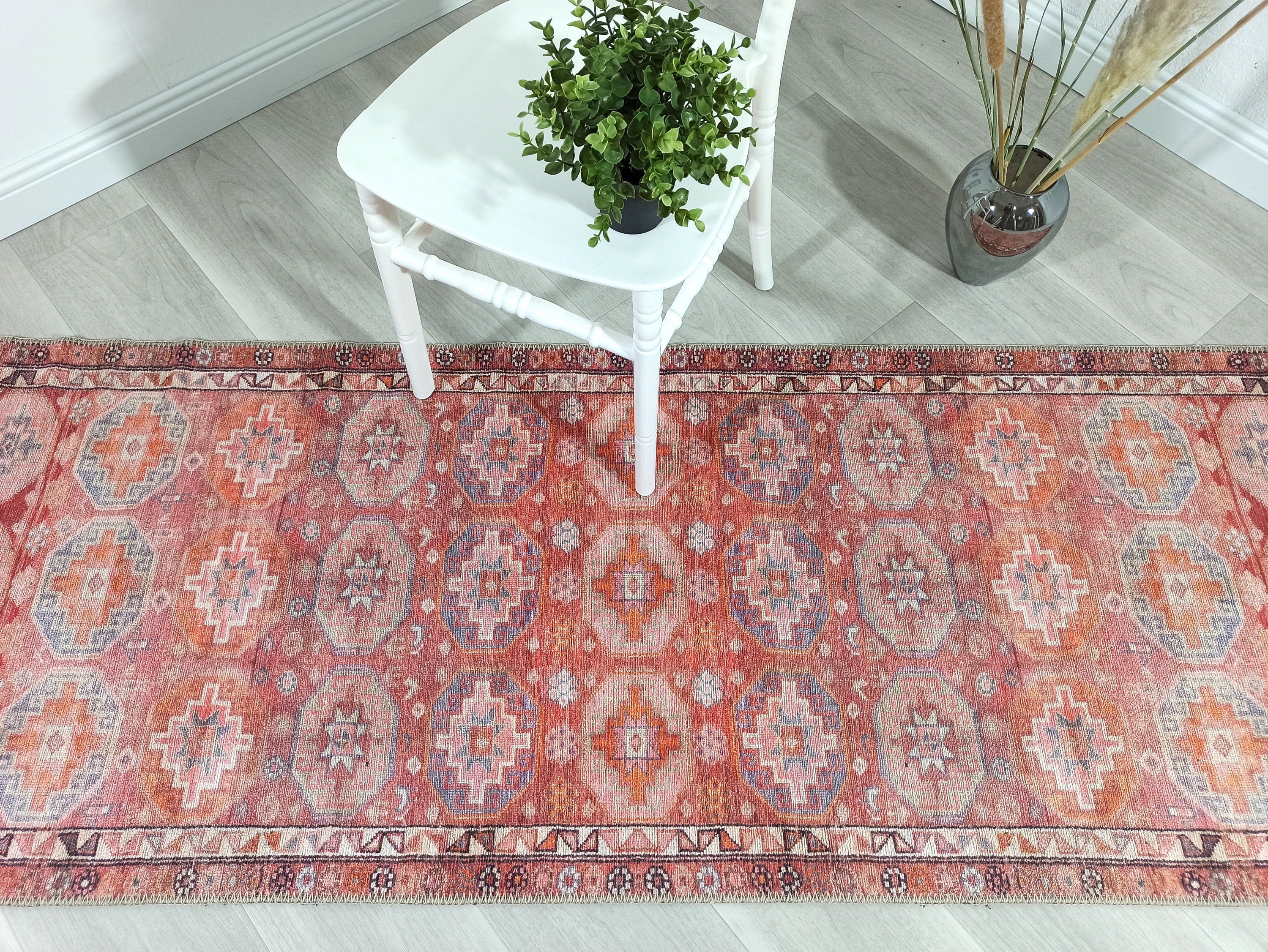 Osa Rug Turkish Coral Red Pink Rug