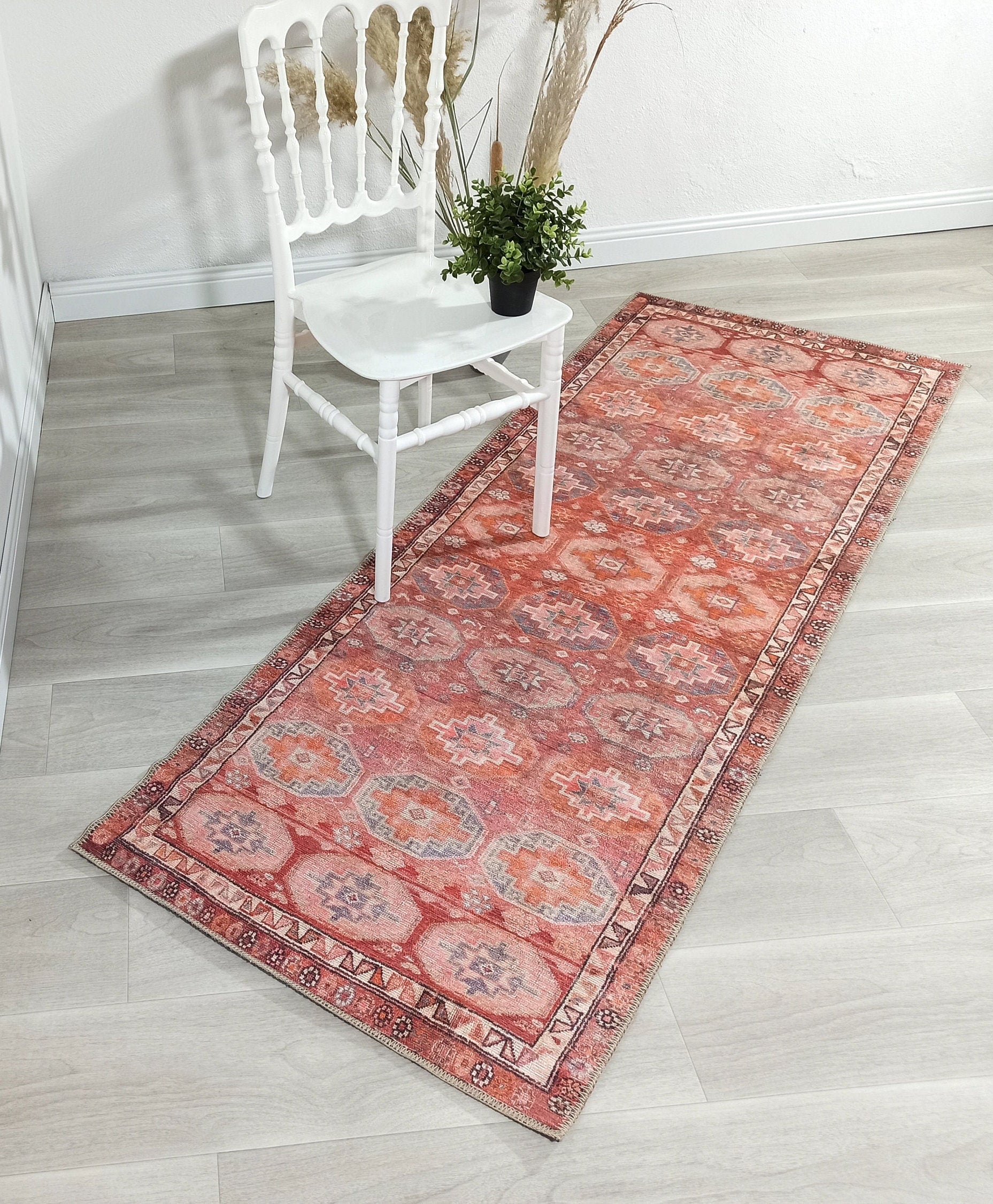 Osa Rug Turkish Coral Red Pink Rug