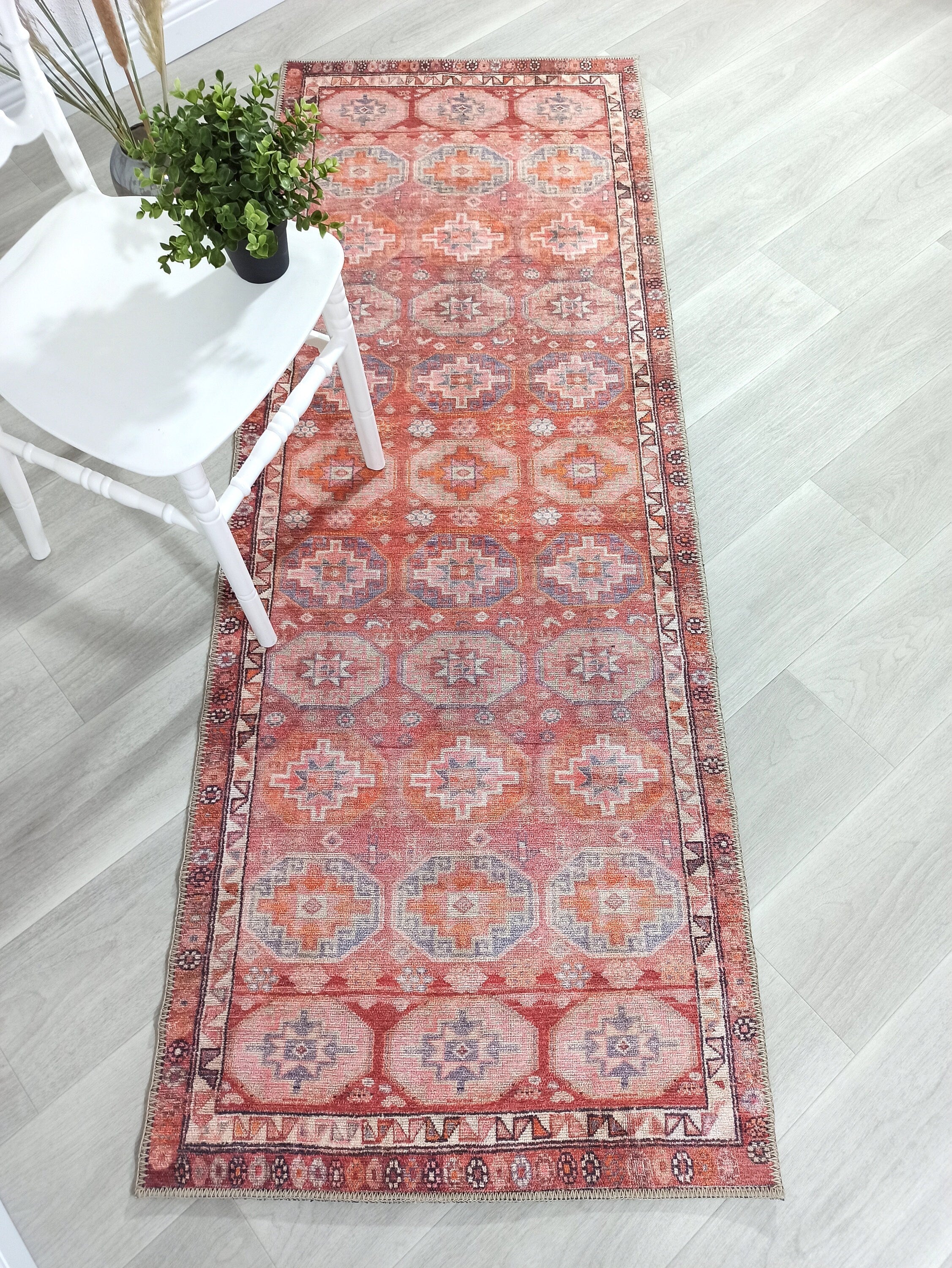 Osa Rug Turkish Coral Red Pink Rug