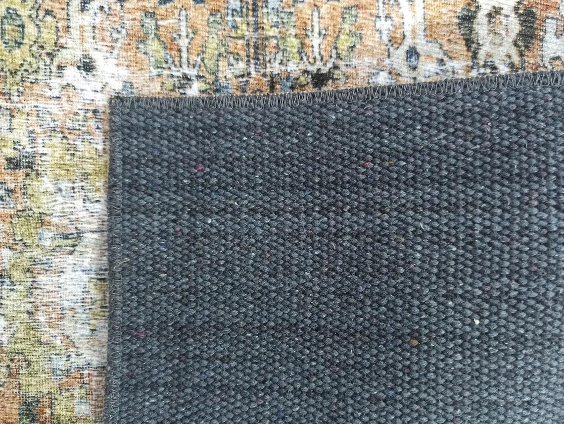 Karmila Rug Oushak Earth Tones Olive Turkish Rug