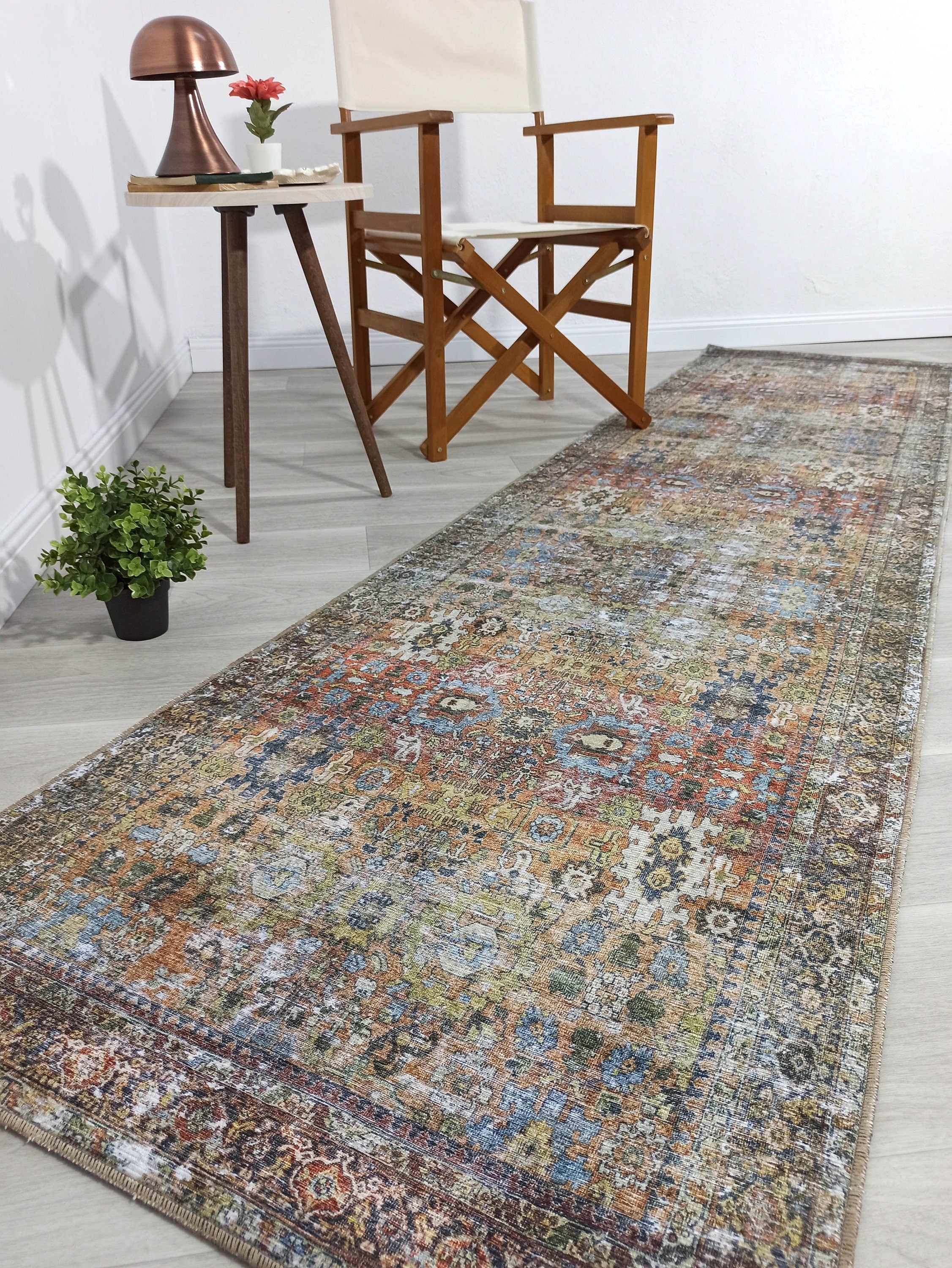Karmila Rug Oushak Earth Tones Olive Turkish Rug