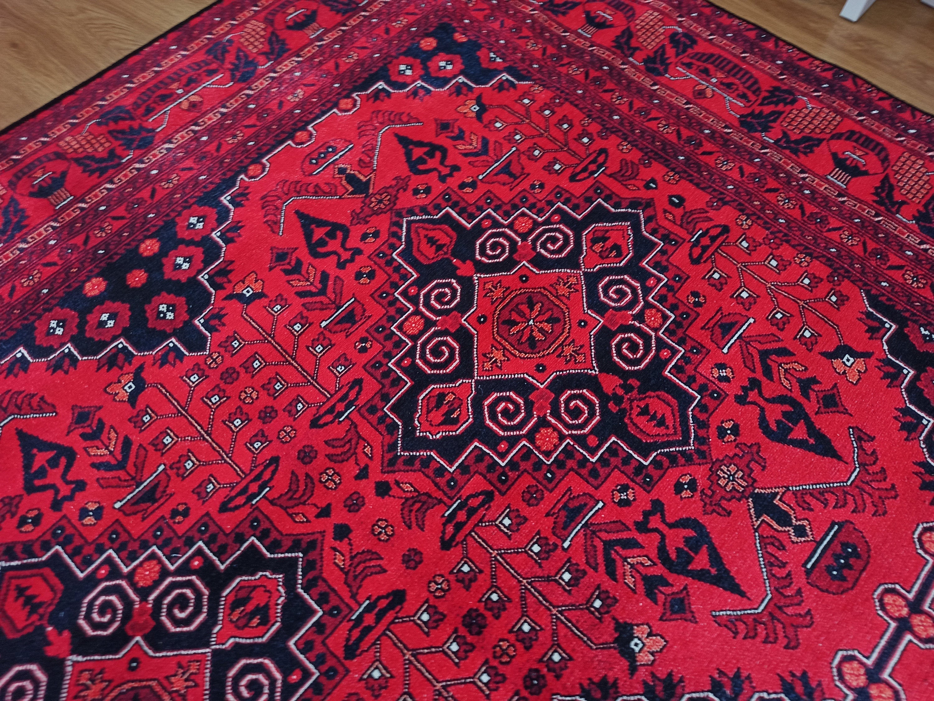 Klara Rug Turkish Red Blue Rug