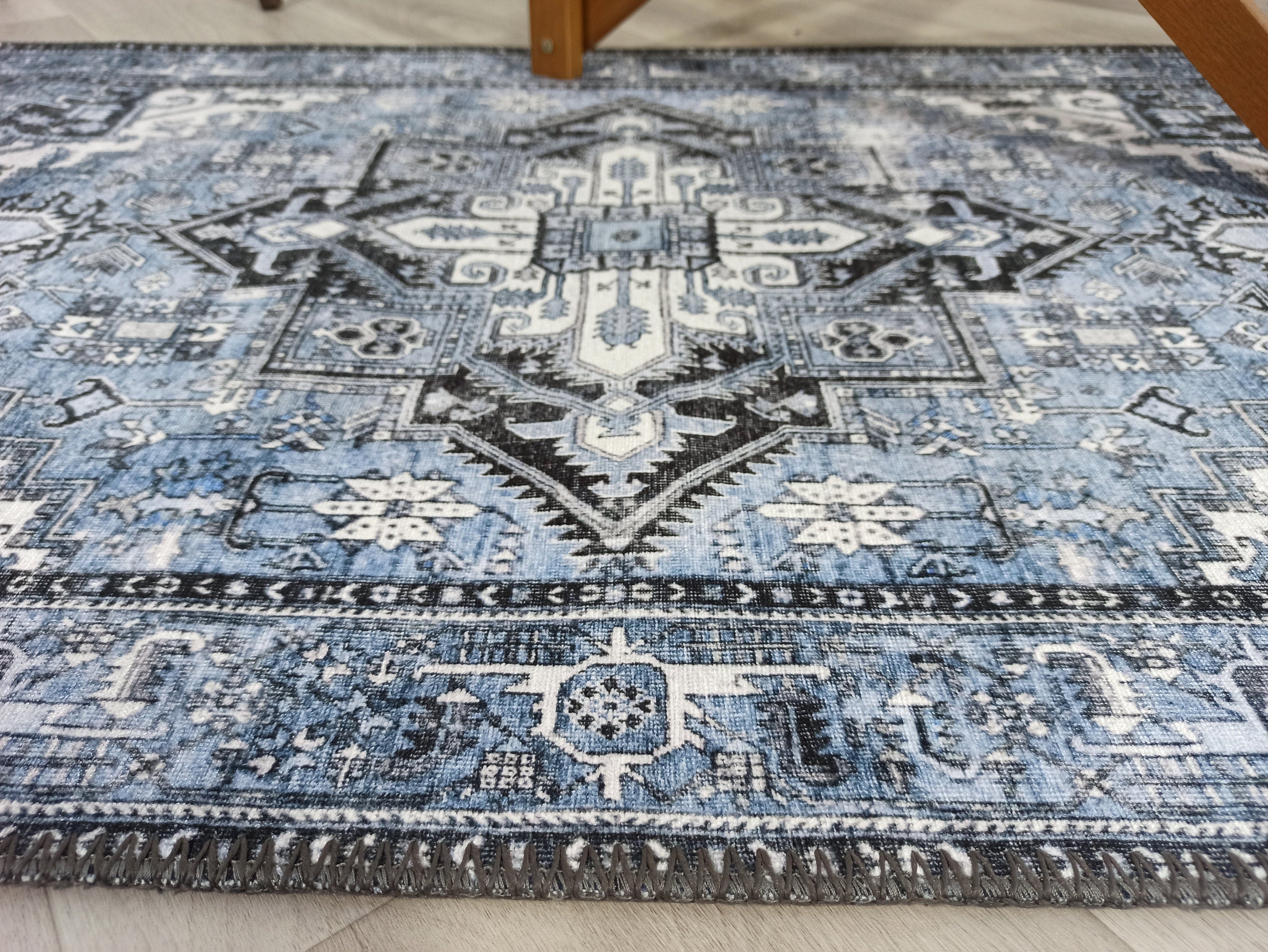 Koli Rug Persian Vintage Blue Rug