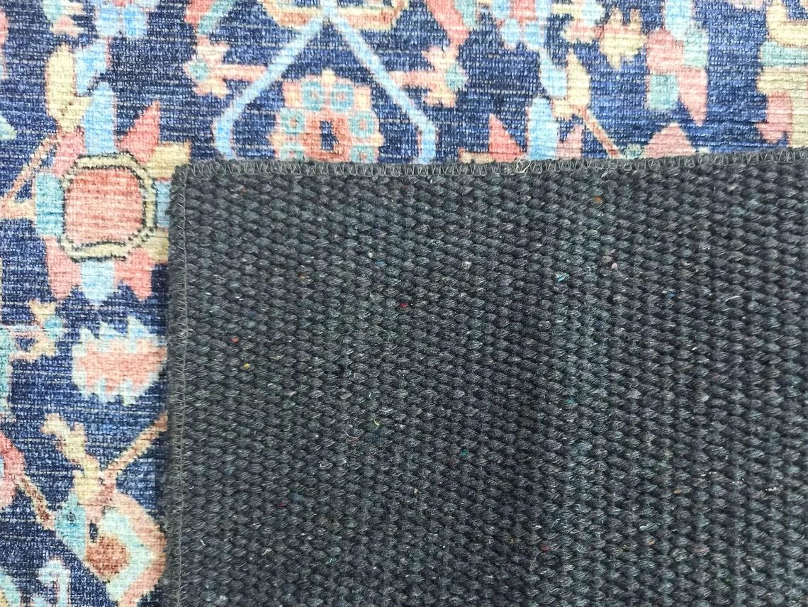 Lala Rug Turkish Navy and Light Blue Rug