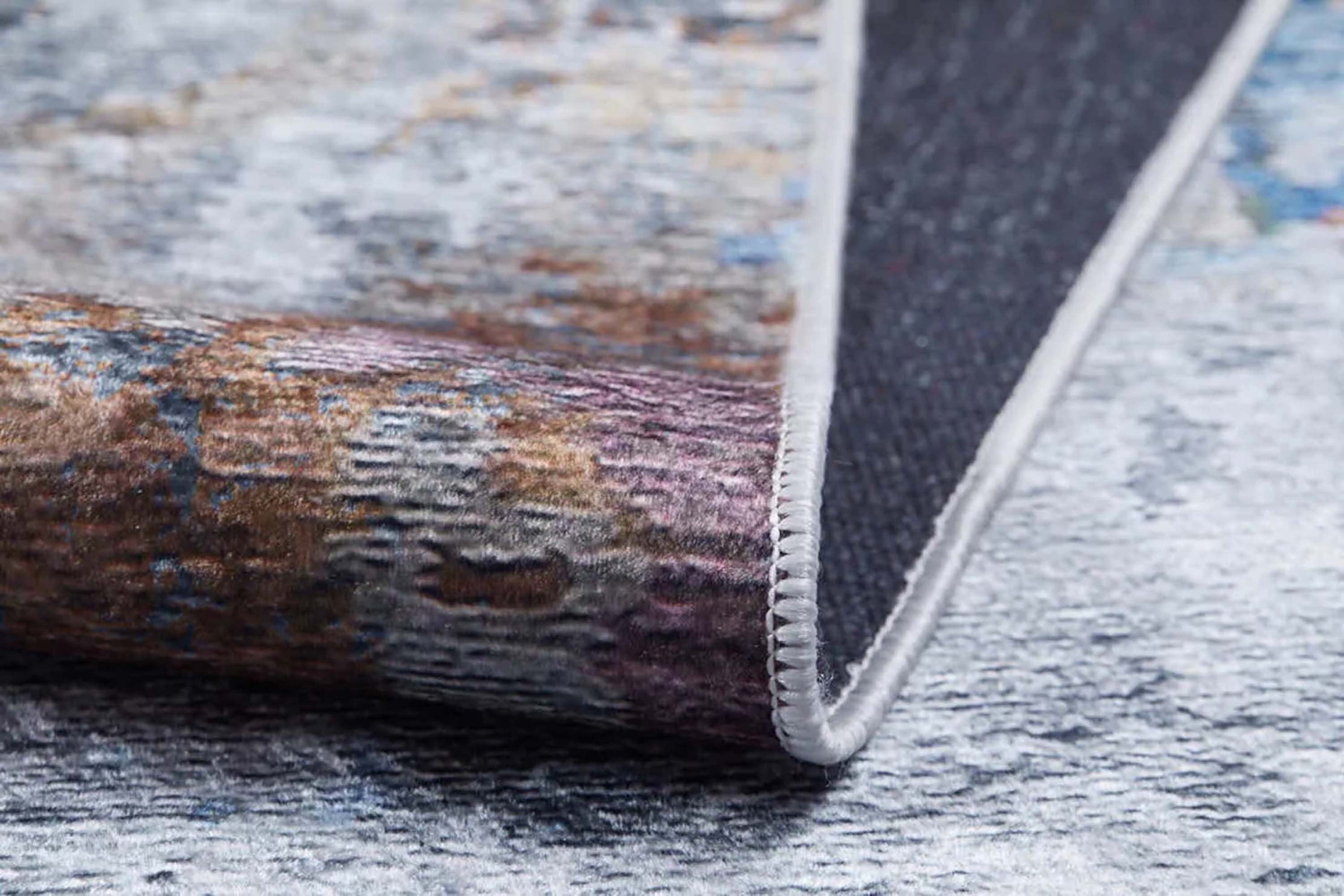 Lama Abstract Modern Gray Rug