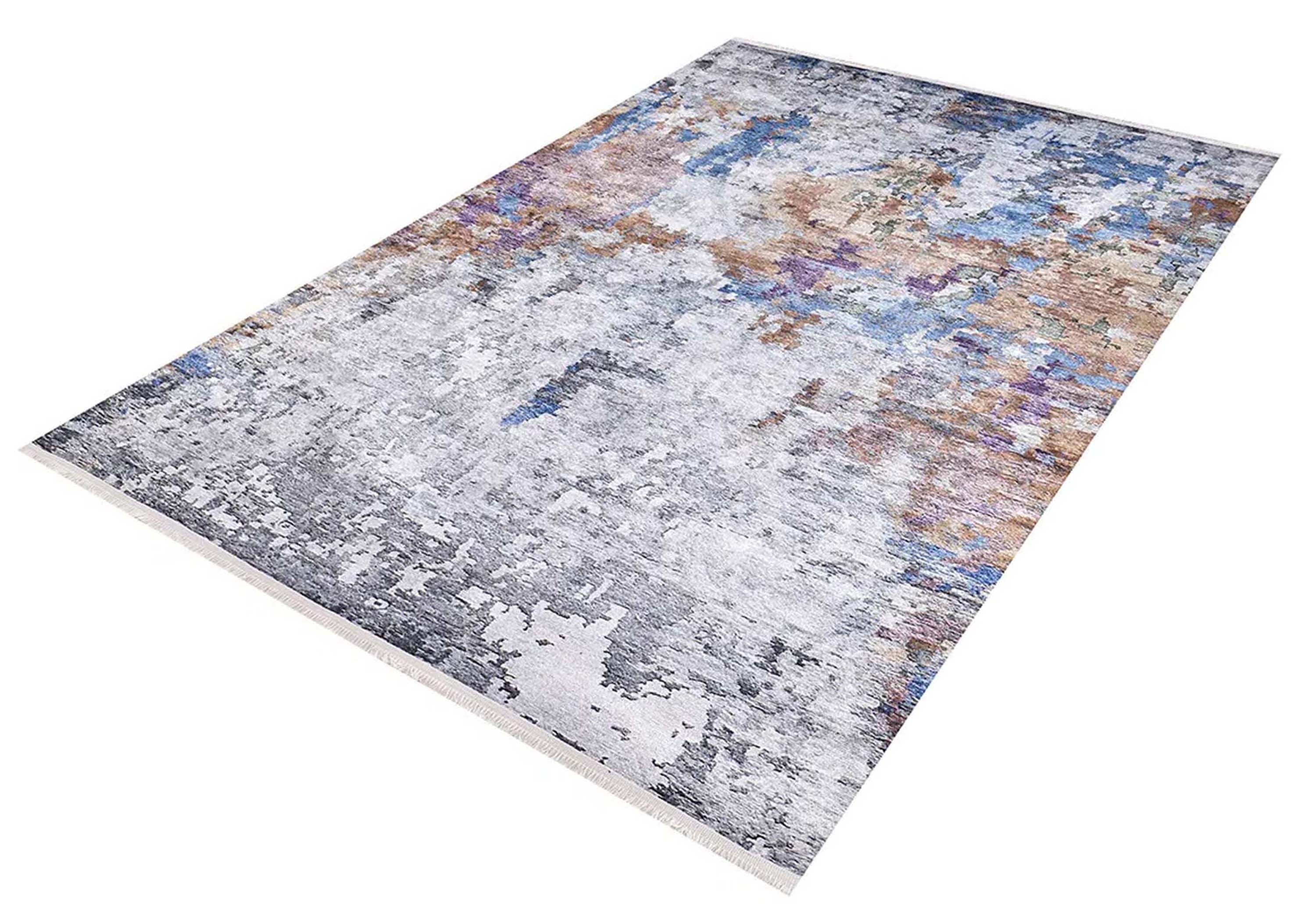 Lama Abstract Modern Gray Rug