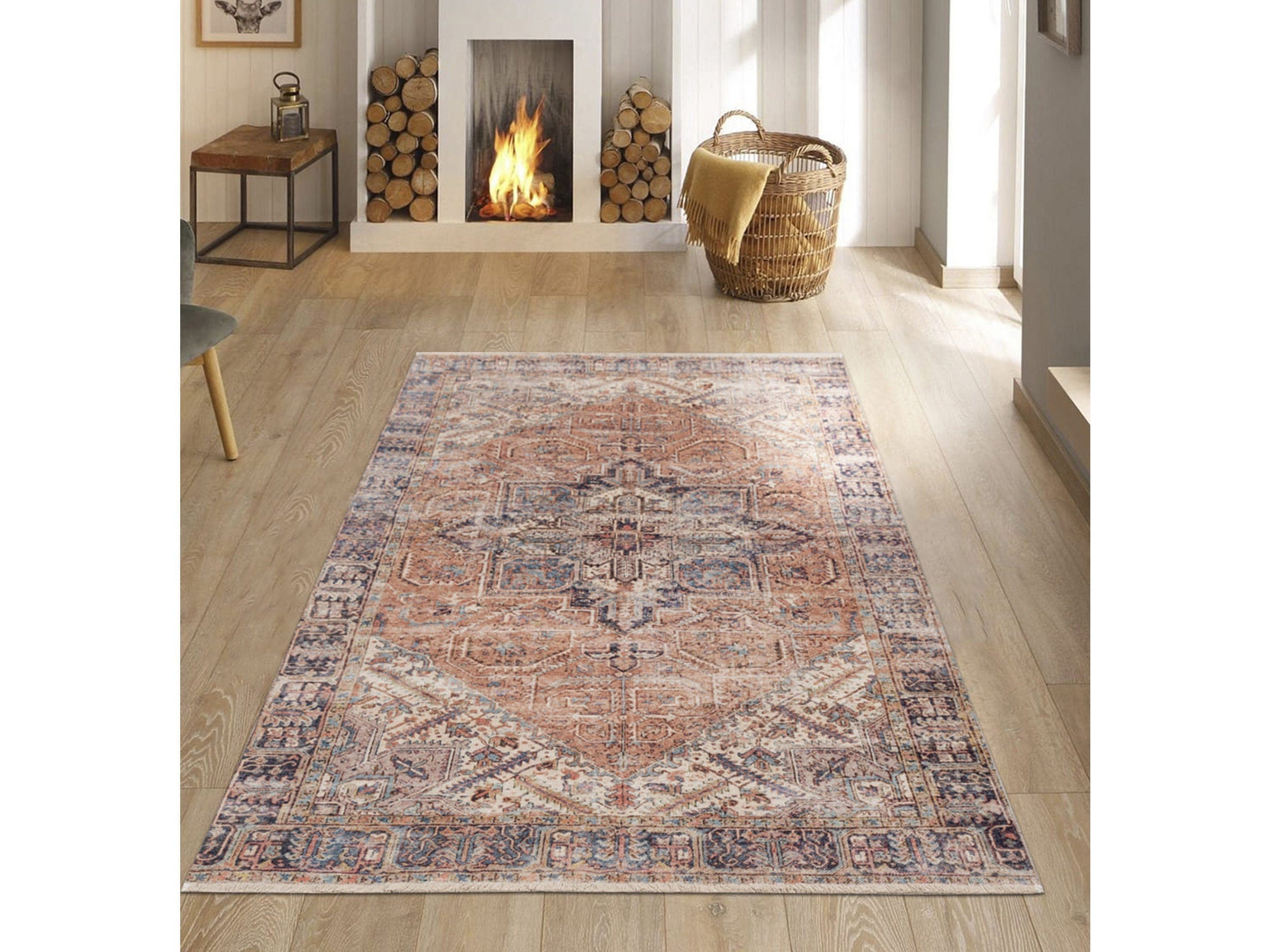 Lamya Turkish Faded Orange Beige-Blush Rug