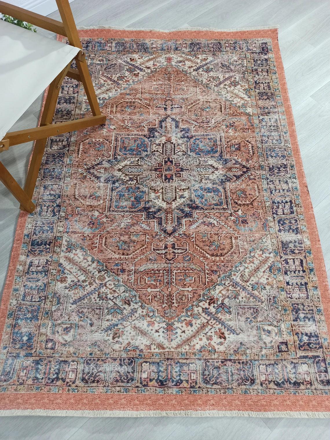 Lamya Turkish Faded Orange Beige-Blush Rug