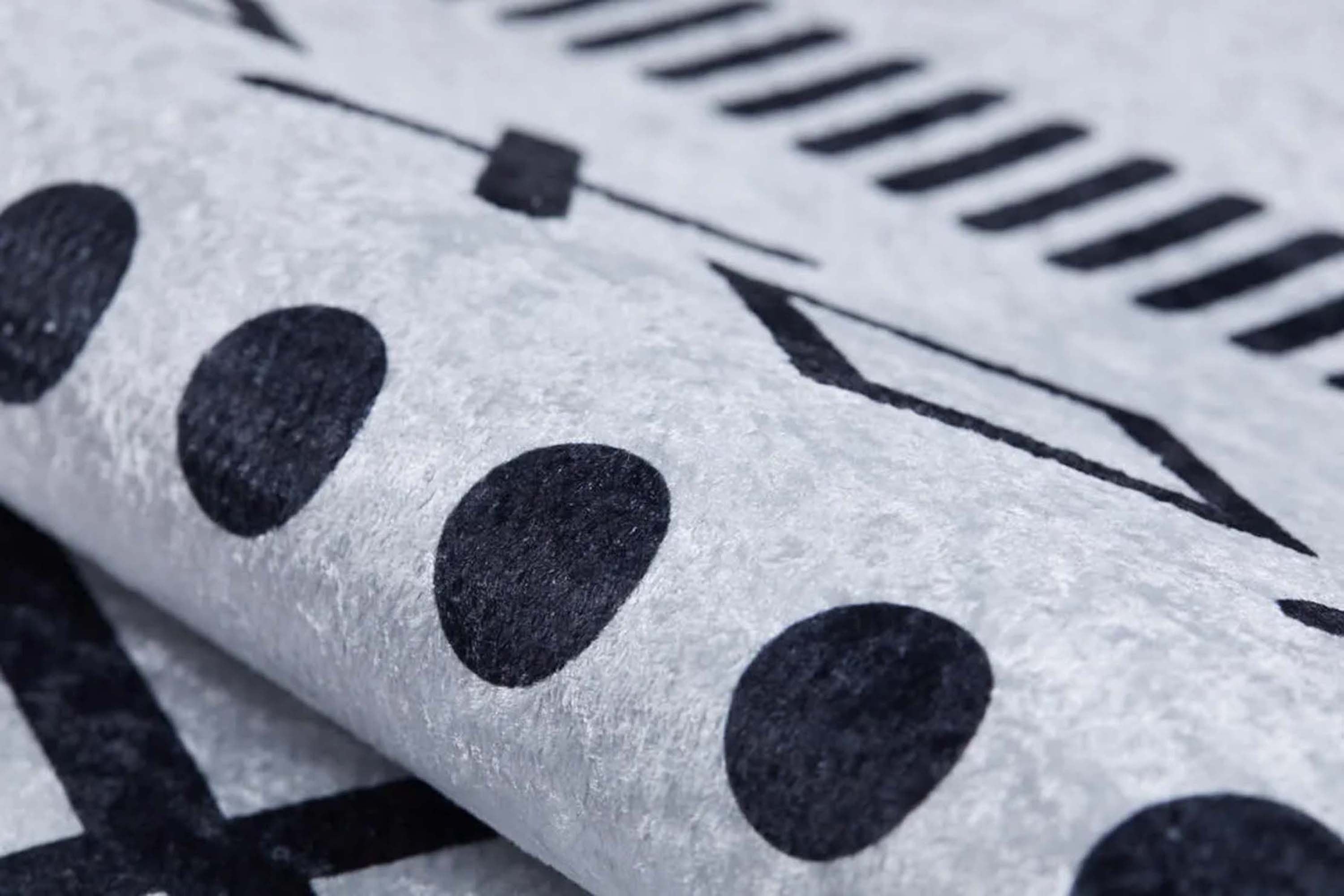 Lana Boho Aztec Black White Rug