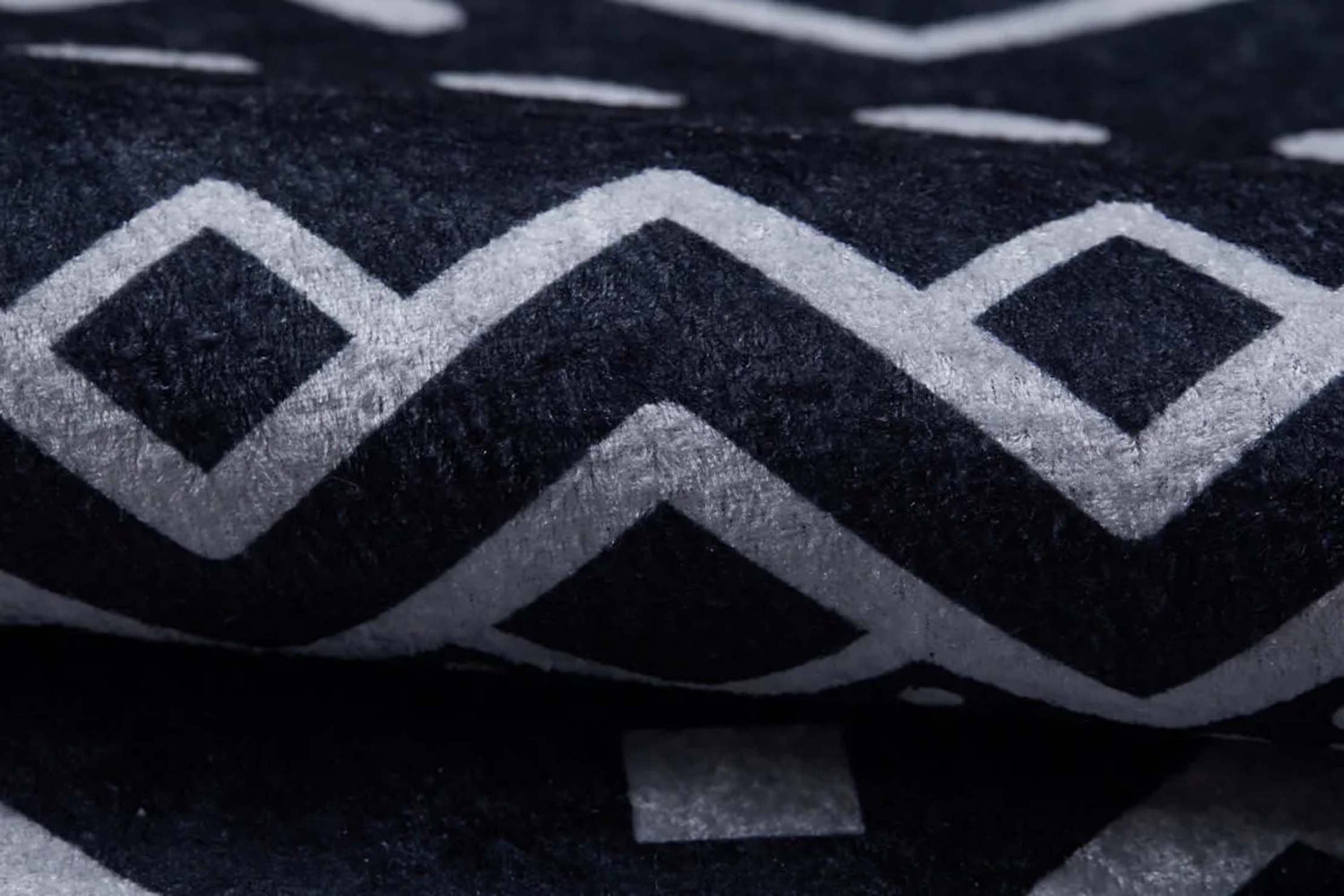 Lana Boho Aztec Black White Rug