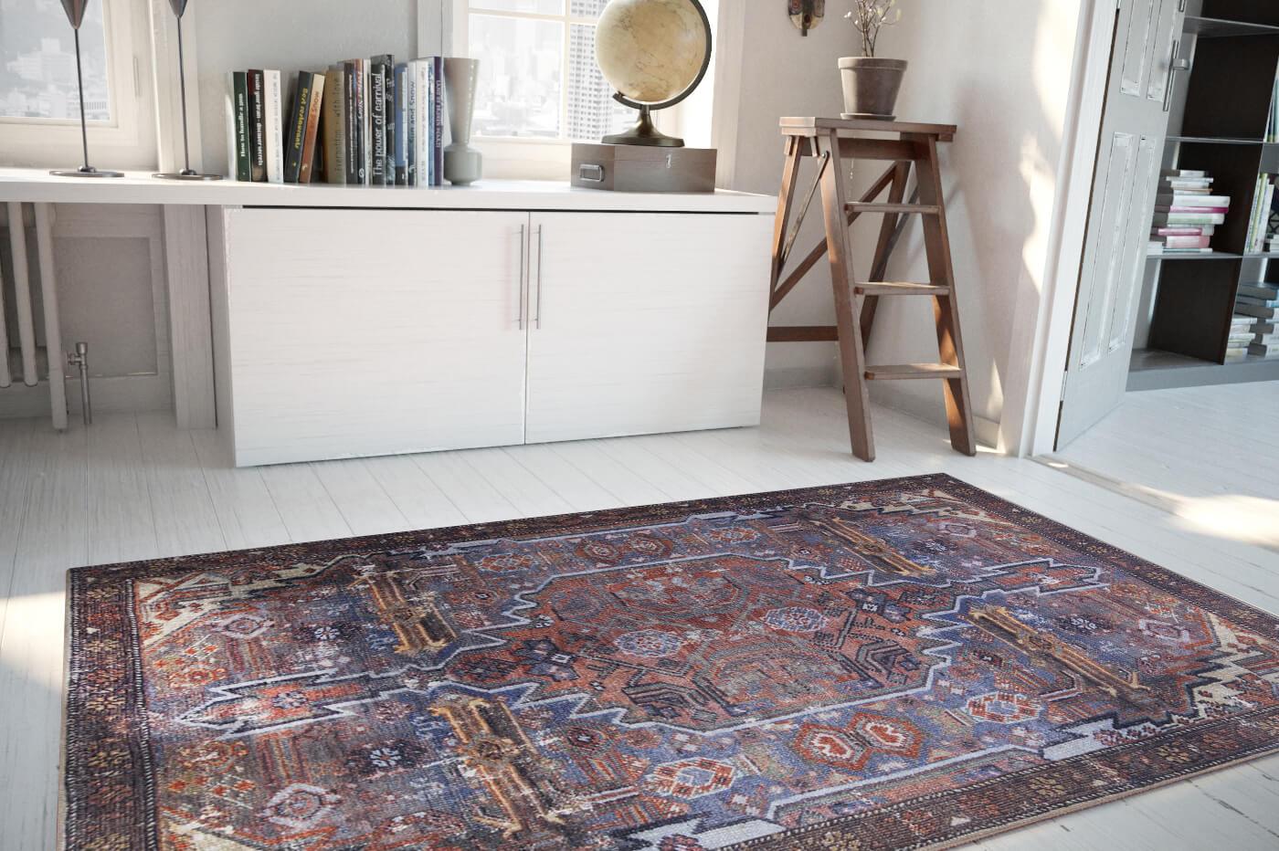 Laysa Rug Turkish Oriental Rustic Tribal Brown Rug