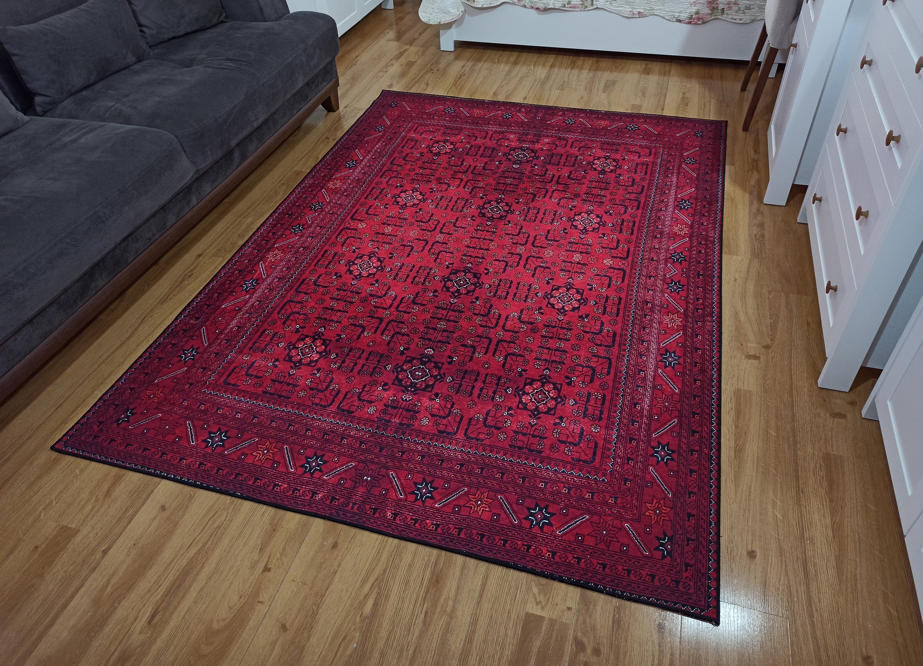 Liza Turkish Red Vintage Distressed Rug