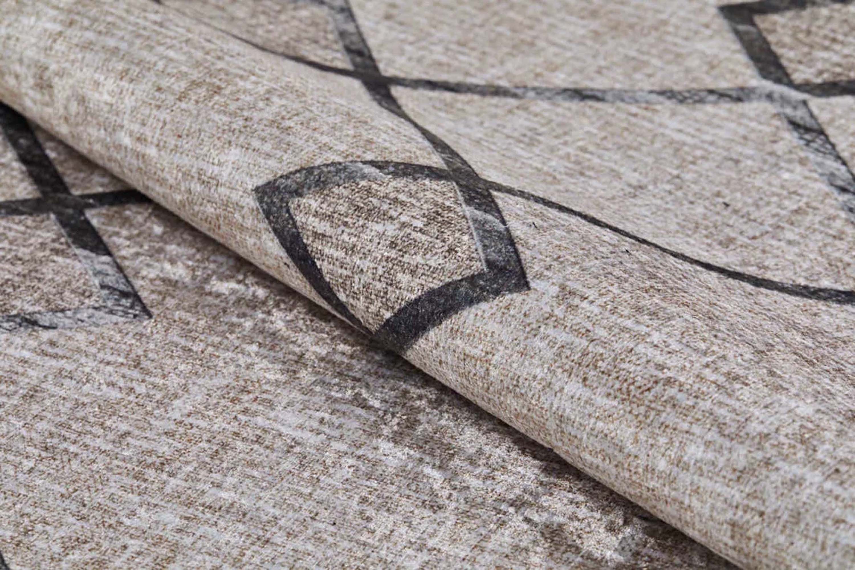 Lora Turkish Boho Beige Geometric Rug