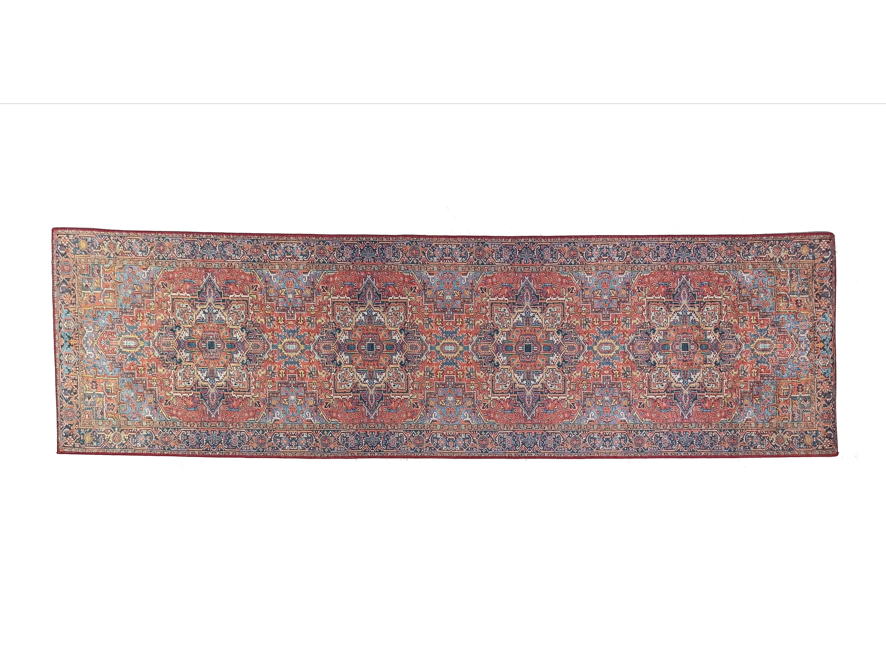 Pawla Turkish Vintage Heriz Red Rug